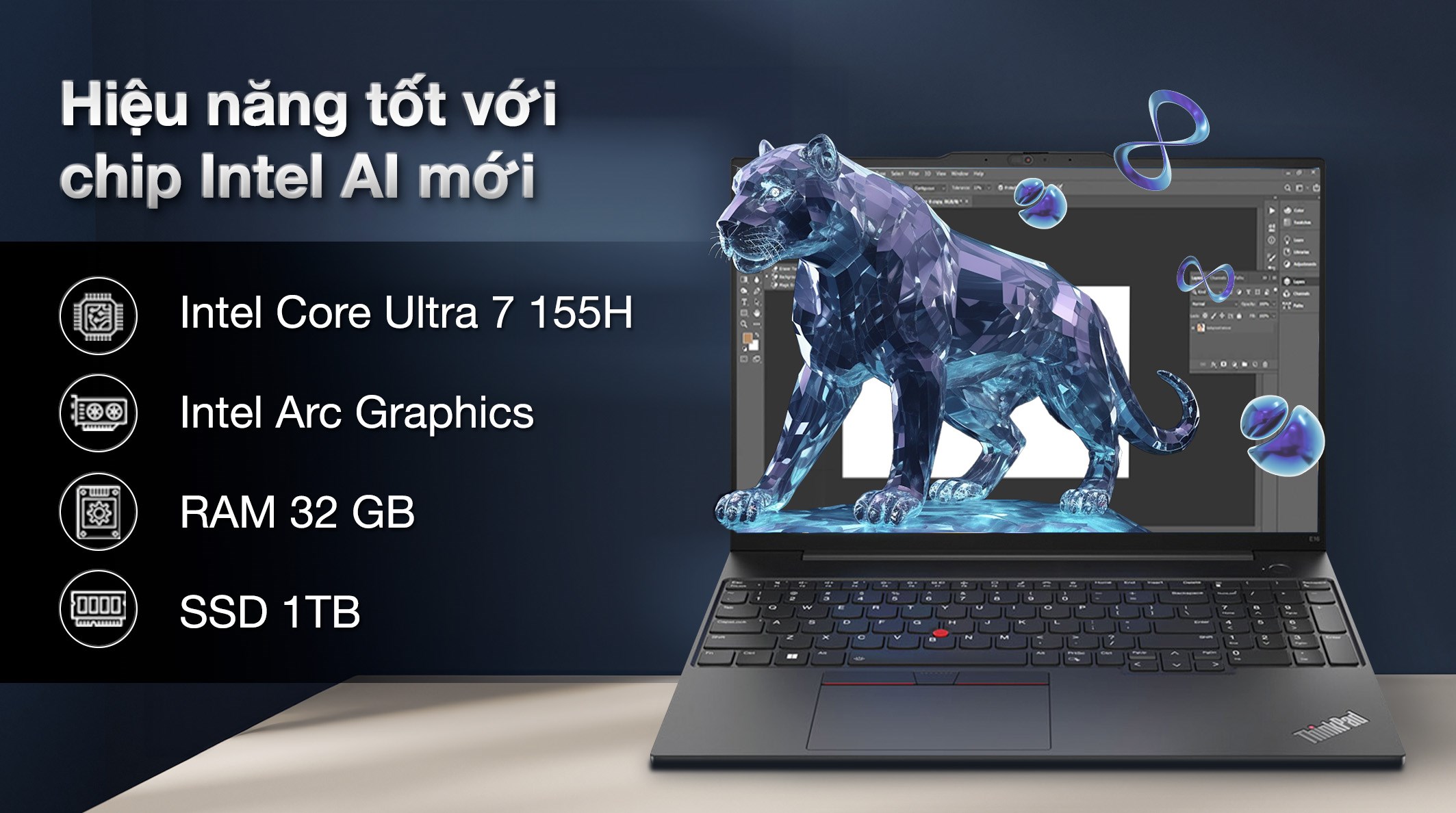 Laptop Lenovo ThinkPad E16 Ultra 7 155H/32GB/1TB/Win11 (21MA004PVN)