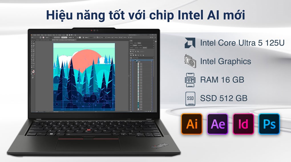 Laptop Lenovo Thinkpad X13 - 21LU004NVN (Ultra 5 125U, 16GB, 512GB, WUXGA, Win11 Pro)