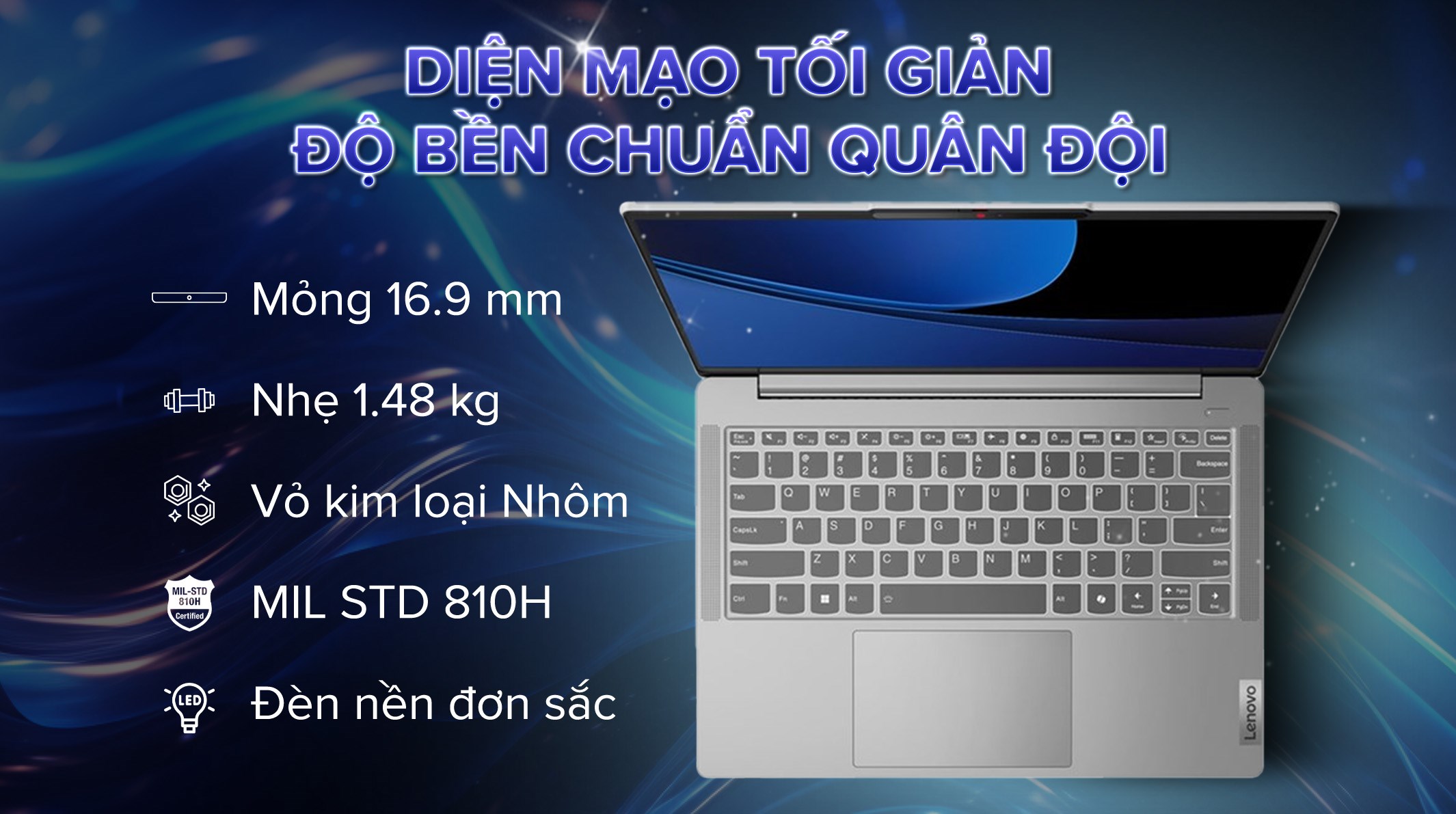 Laptop Lenovo IdeaPad Slim 5 14IMH9 - 83DA0020VN (Ultra 7 155H, 32GB, 1TB, WUXGA OLED, Win11)