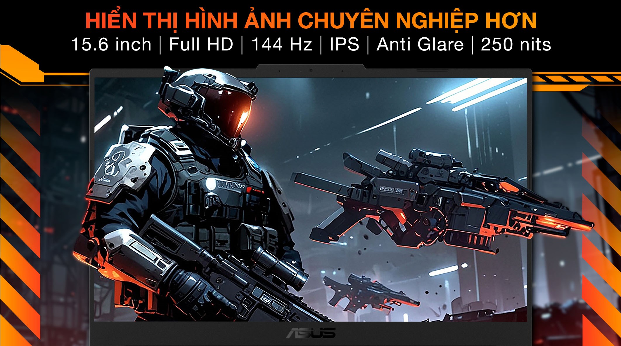 Laptop Asus TUF Gaming F15 FX507ZC4 - HN330W (i5 12500H, 16GB, 512GB, RTX 3050 4GB, Full HD 144Hz, Win11)