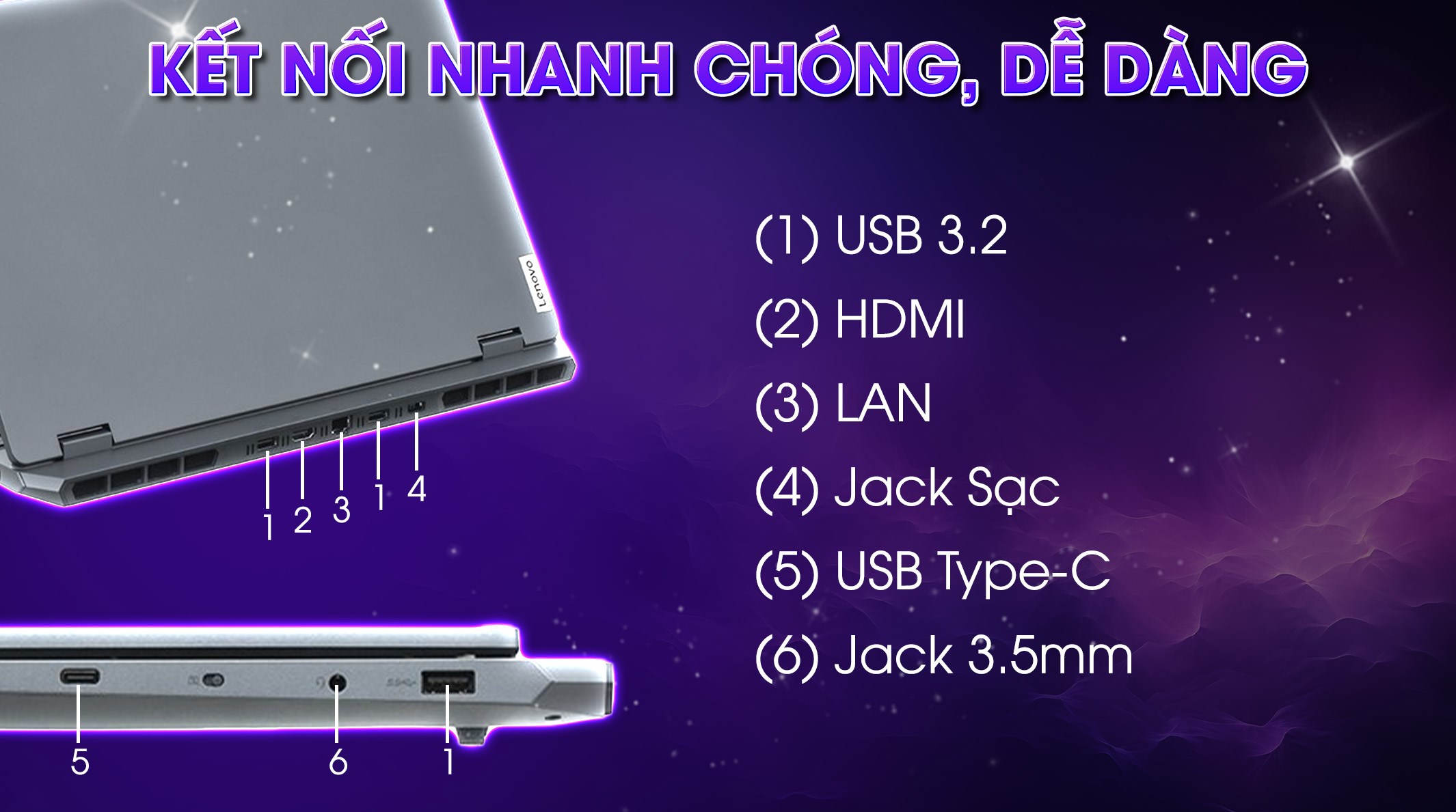 Laptop Lenovo Gaming LOQ 15IAX9 - 83GS00DBVN (i5 12450HX, 24GB, 512GB, RTX 2050 4GB, Full HD 144Hz, Win11)