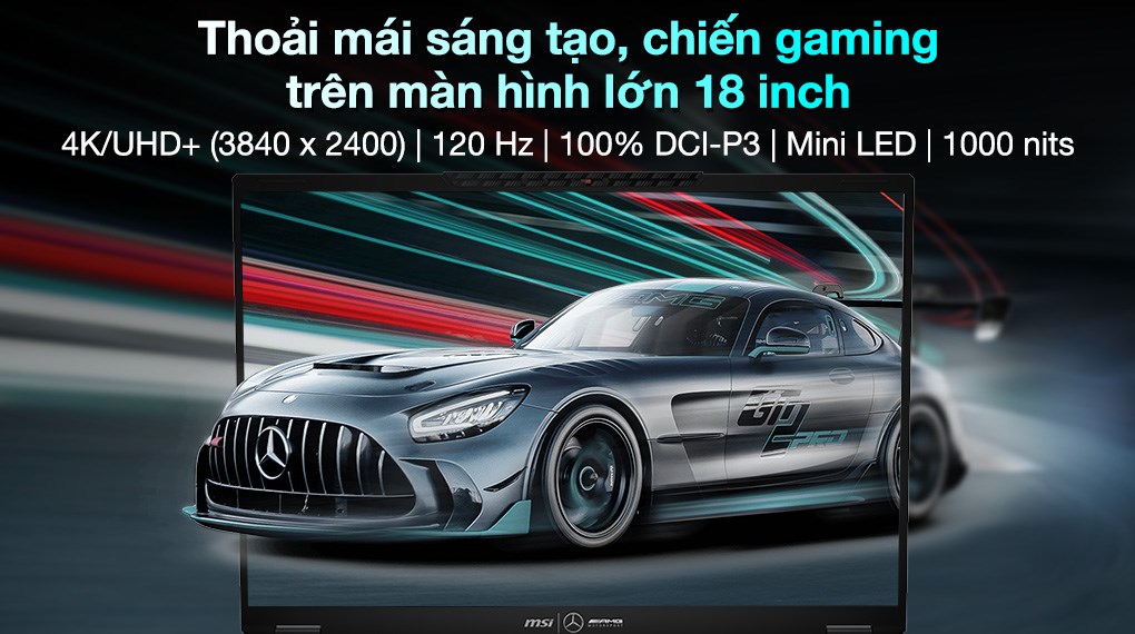 Laptop MSI Gaming Stealth 18 Mercedes AMG A1VHG Ultra 9 185H/64GB/2TB/12GB RTX4080/Win11 (080VN)