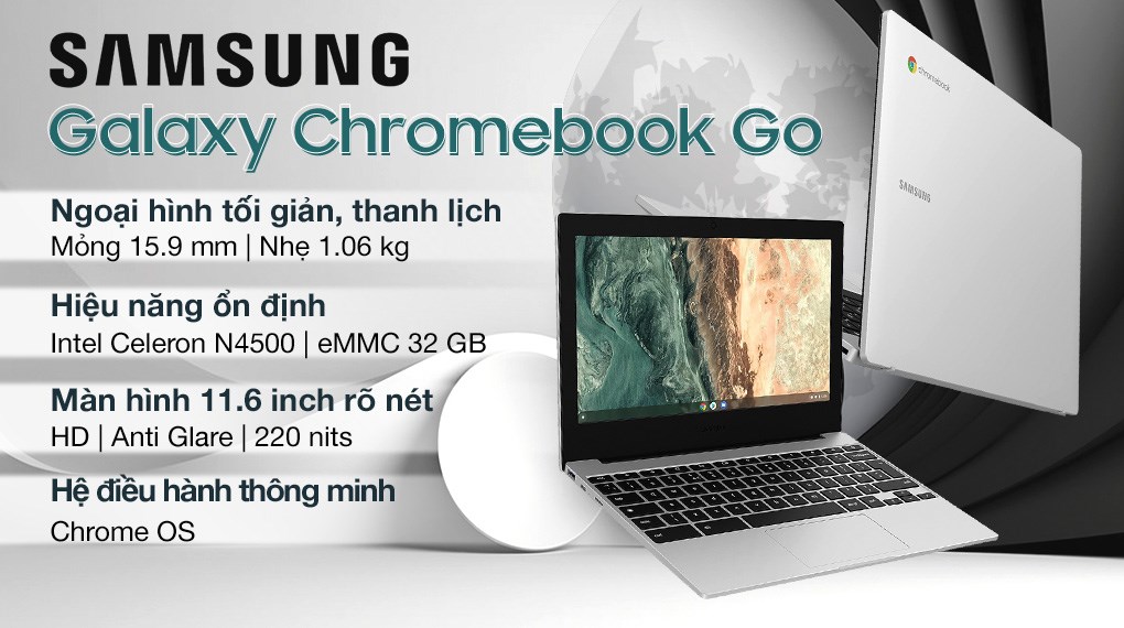 Laptop Samsung Galaxy Chromebook Go XE310XDA N4500/4GB/32GB/ChromeOS