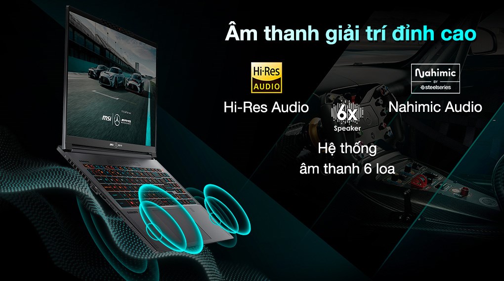 Laptop MSI Gaming Stealth 16 Mercedes AMG A1VGG - 293VN (Ultra 9 185H, 32GB, 2TB, RTX 4070 8GB, WQXGA+ OLED 240Hz, Win11)