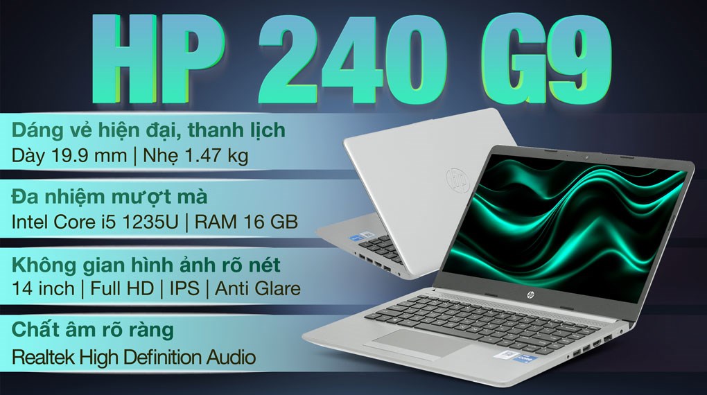 Laptop HP 240 G9 i5 1235U/16GB/512GB/Win11 (AG2J7AT)