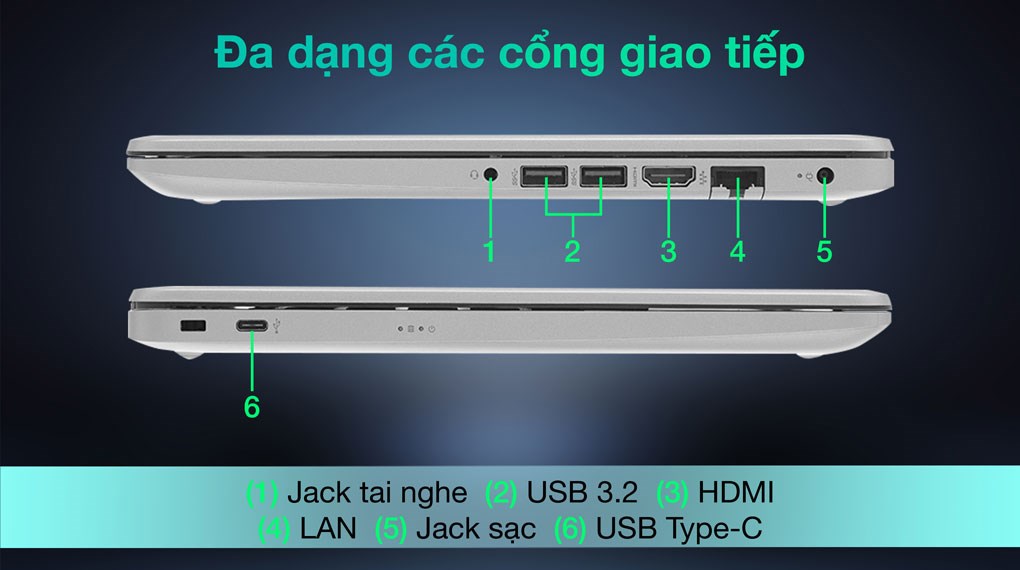 Laptop HP 240 G9 - AG2J7AT (i5 1235U, 16GB, 512GB, Full HD, Win11)