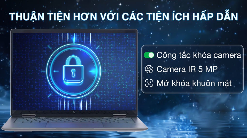 Laptop HP Envy X360 14 fa0050AU - A29H8PA (R5 8640HS, 16GB, 512GB, 2.8K OLED, Cảm ứng, Win11)