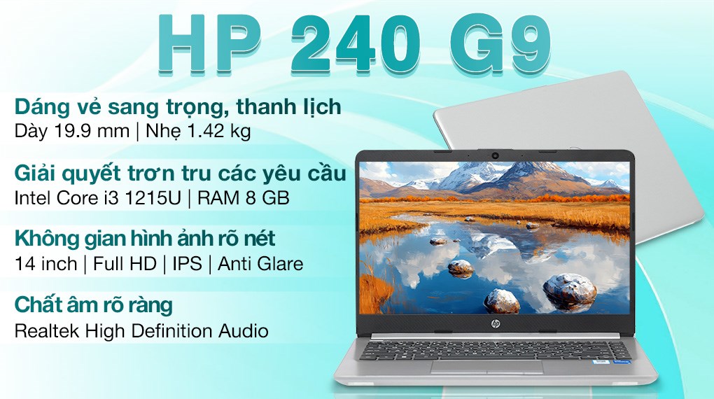 Laptop HP 240 G9 i3 1215U/8GB/512GB/Win11 (AG2J5AT)