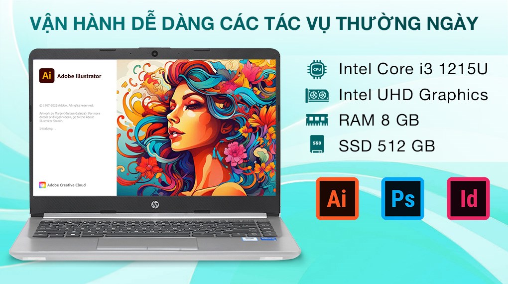 Laptop HP 240 G9 - AG2J5AT (i3 1215U, 8GB, 512GB, Full HD, Win11)