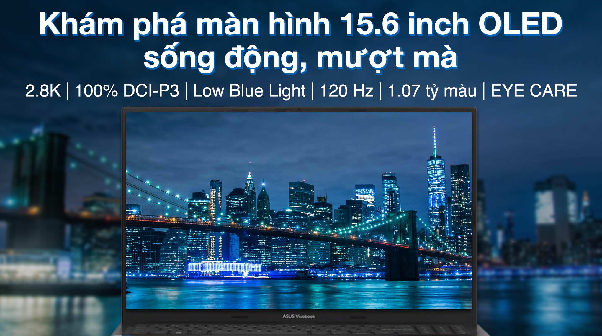 Laptop Asus Vivobook 15 OLED A1505VA - MA467W (i5 13500H, 16GB, 512GB, 2.8K OLED 120Hz, Win11)