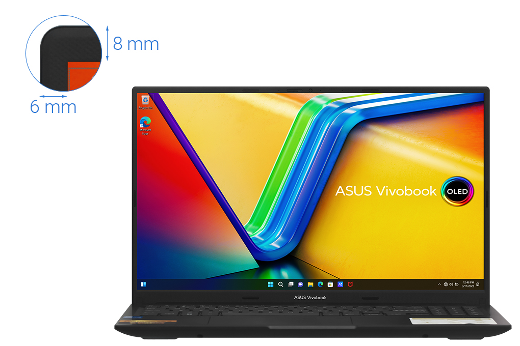 Laptop Asus Vivobook 15 OLED A1505VA - MA467W (i5 13500H, 16GB, 512GB, 2.8K OLED 120Hz, Win11) Màu Đen