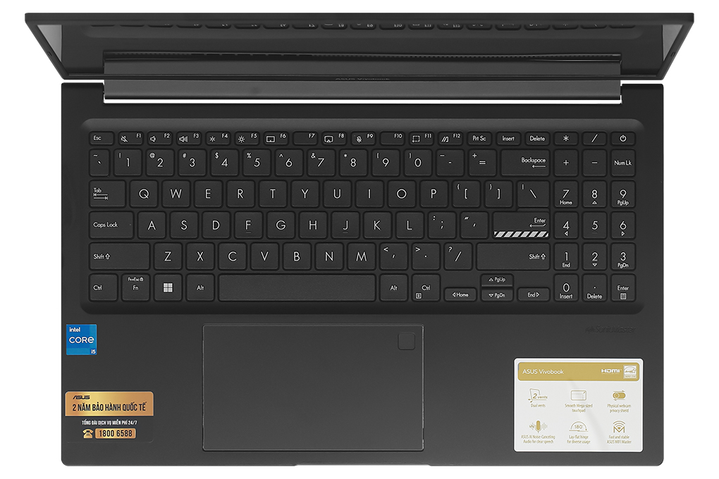 Laptop Asus Vivobook 15 OLED A1505VA - MA467W (i5 13500H, 16GB, 512GB, 2.8K OLED 120Hz, Win11) Màu Đen