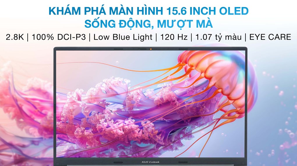 Laptop Asus Vivobook 15 OLED A1505VA - MA586WS (i9 13900H, 16GB, 512GB, 2.8K OLED 120Hz, OfficeHS, Win11)