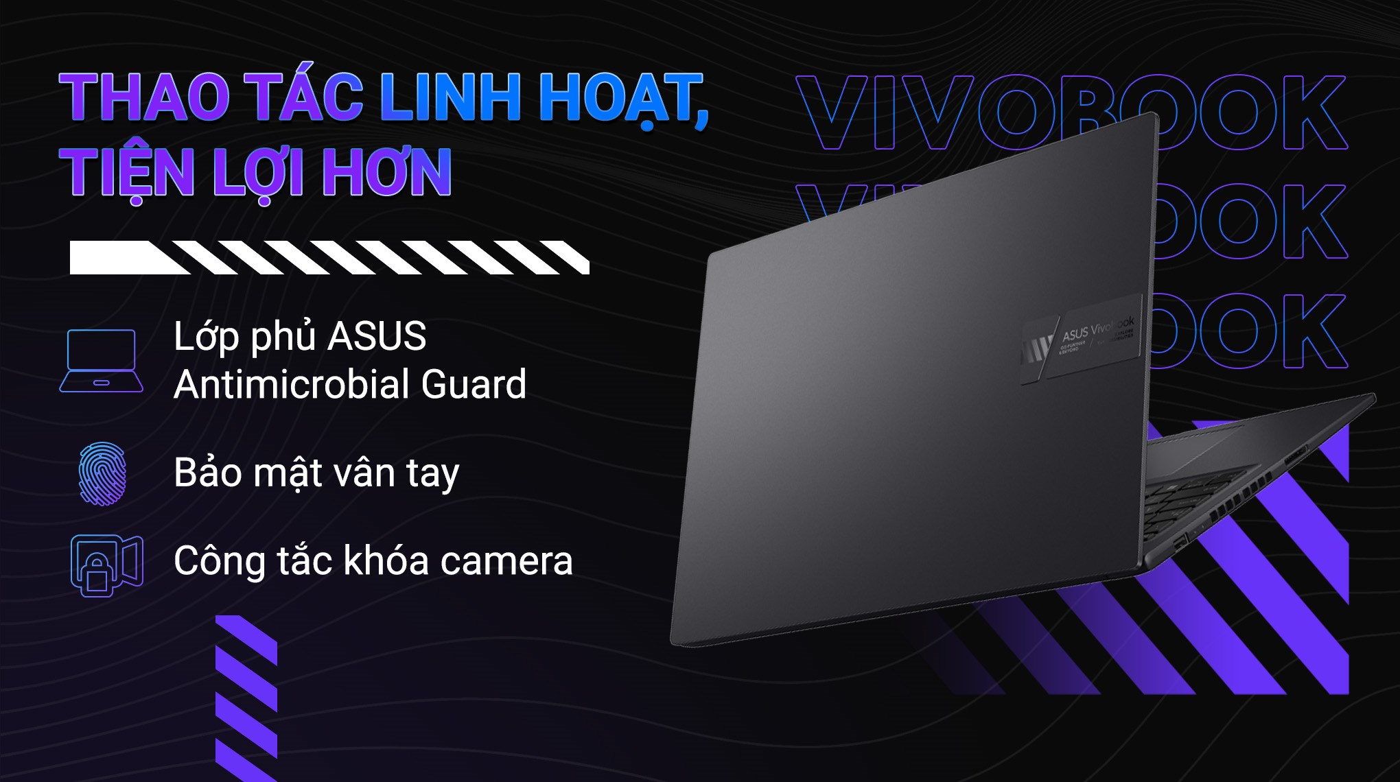 Laptop Asus Gaming Vivobook K3605ZU - RP296W (i5 12500H, 16GB, 512GB, RTX 4050 6GB, WUXGA 144Hz, Win11)