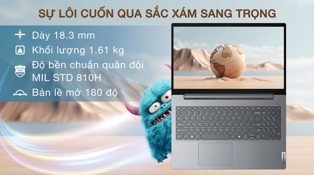 Laptop Lenovo V15 G5 IRL - 83HF0000VN (Core 5 120U, 16GGB, 512GB, Full HD, Win11)