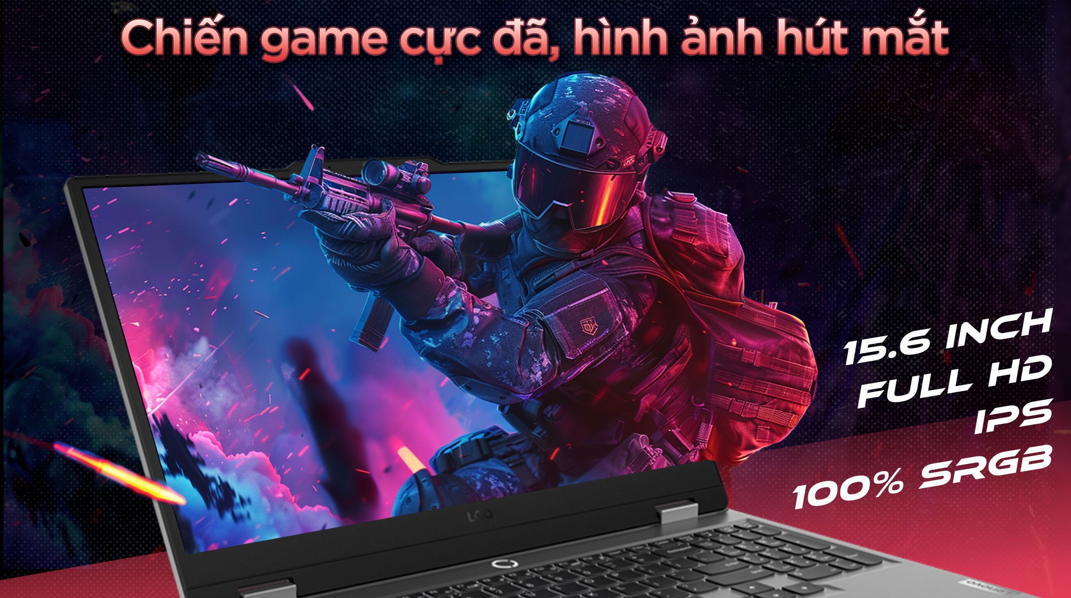 Laptop Lenovo Gaming LOQ 15ARP9 R7 7435HS/24GB/512GB/8GB RTX4060/144Hz/Win11 (83JC003YVN)