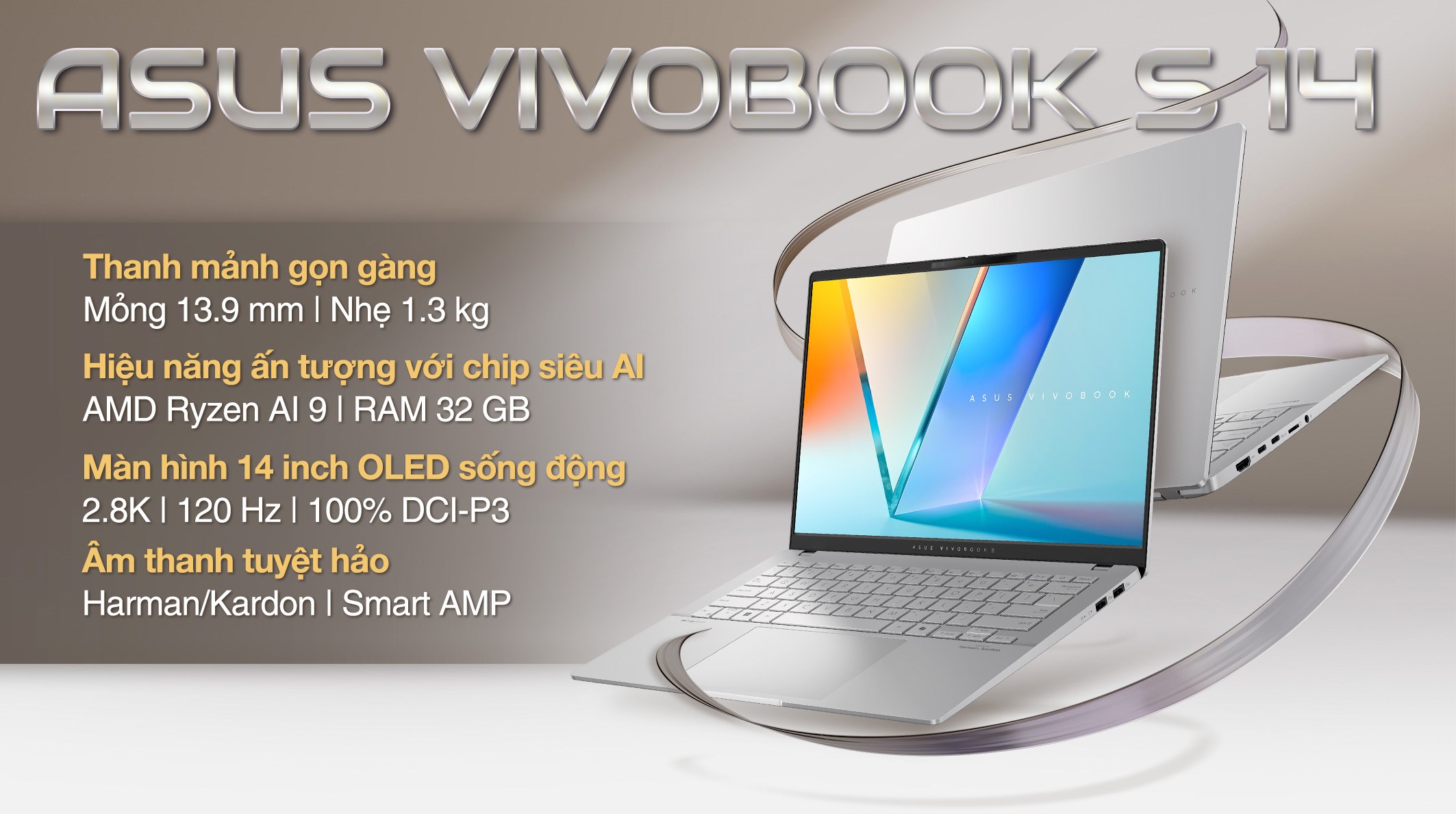 VivobookS14 Ryzen AI9 HX370 (M5406WA)　美品 Ryzen AI 9 HX 370の実力は？ASUS Vivobook S 14 M5406WAを実機