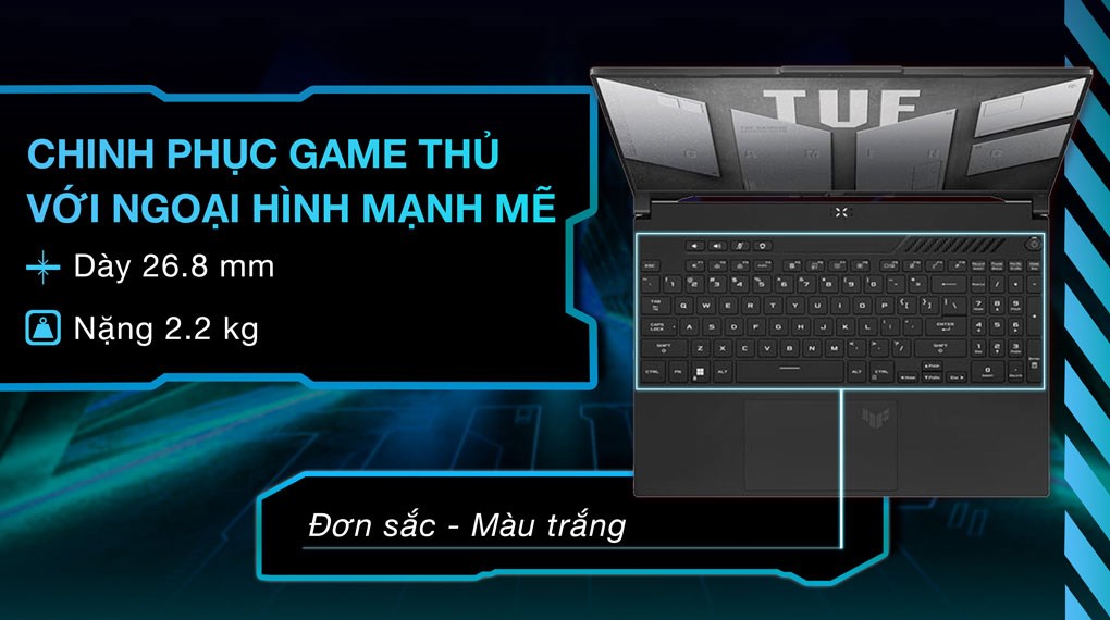 Laptop Asus TUF Gaming A16 FA617NSR R7 7435HS/16GB/512GB/8GB RX7600S/144Hz/Win11 (RL100W)