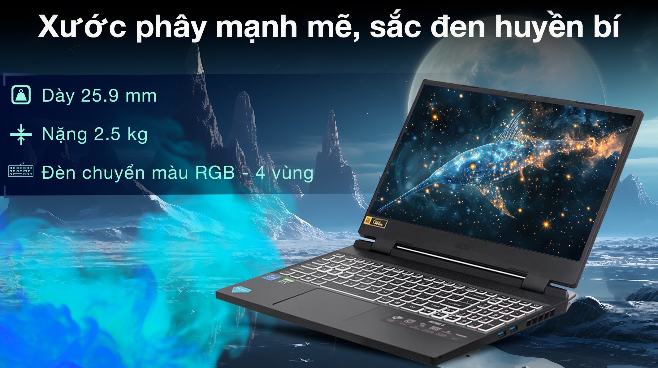 Laptop Acer Gaming Nitro AN515 58 773Y i7 12700H/16GB/512GB/4GB RTX3050Ti/144Hz/Win11 (NH.QFKSV.001.16G)