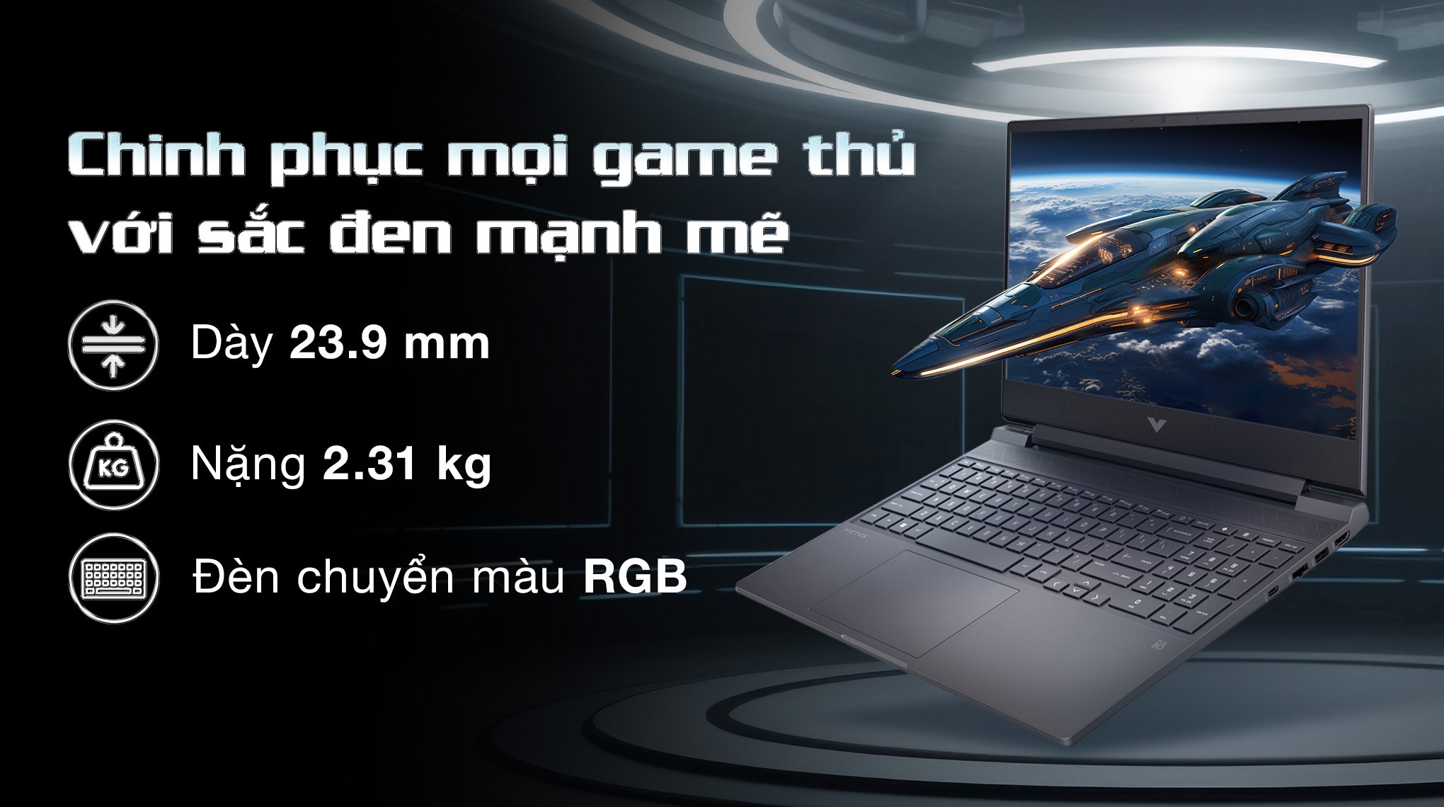 Laptop HP Gaming VICTUS 16 r0283TX - AD9T3PA (i5 13500H, 16GB, 512GB, RTX 3050 6GB, Full HD 144Hz, Win11)