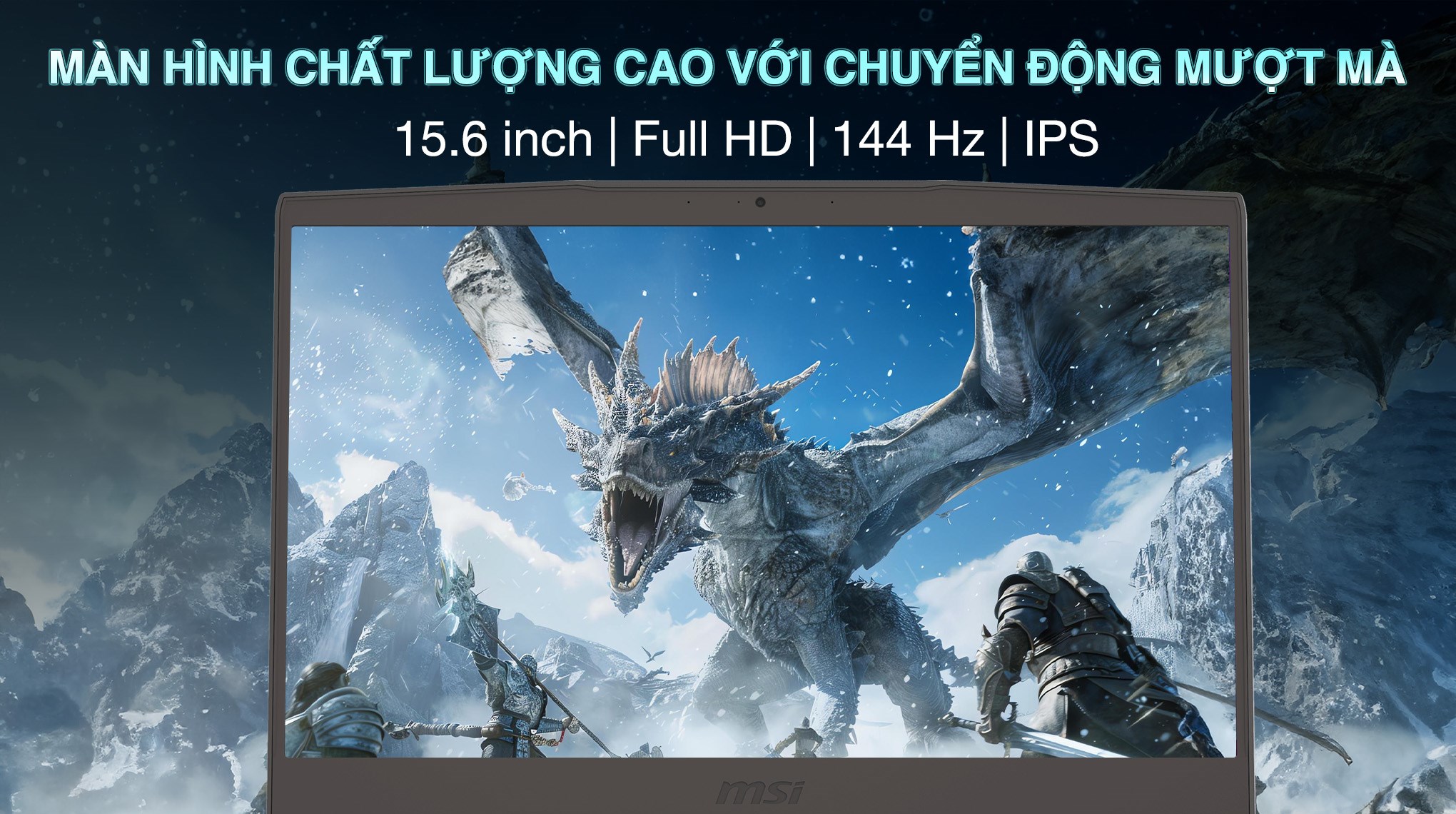 Laptop MSI Gaming Thin 15 B13UCX - 2080VN (i5 13420H, 16GB, 512GB, RTX 2050 4GB, Full HD 144Hz, Win11)