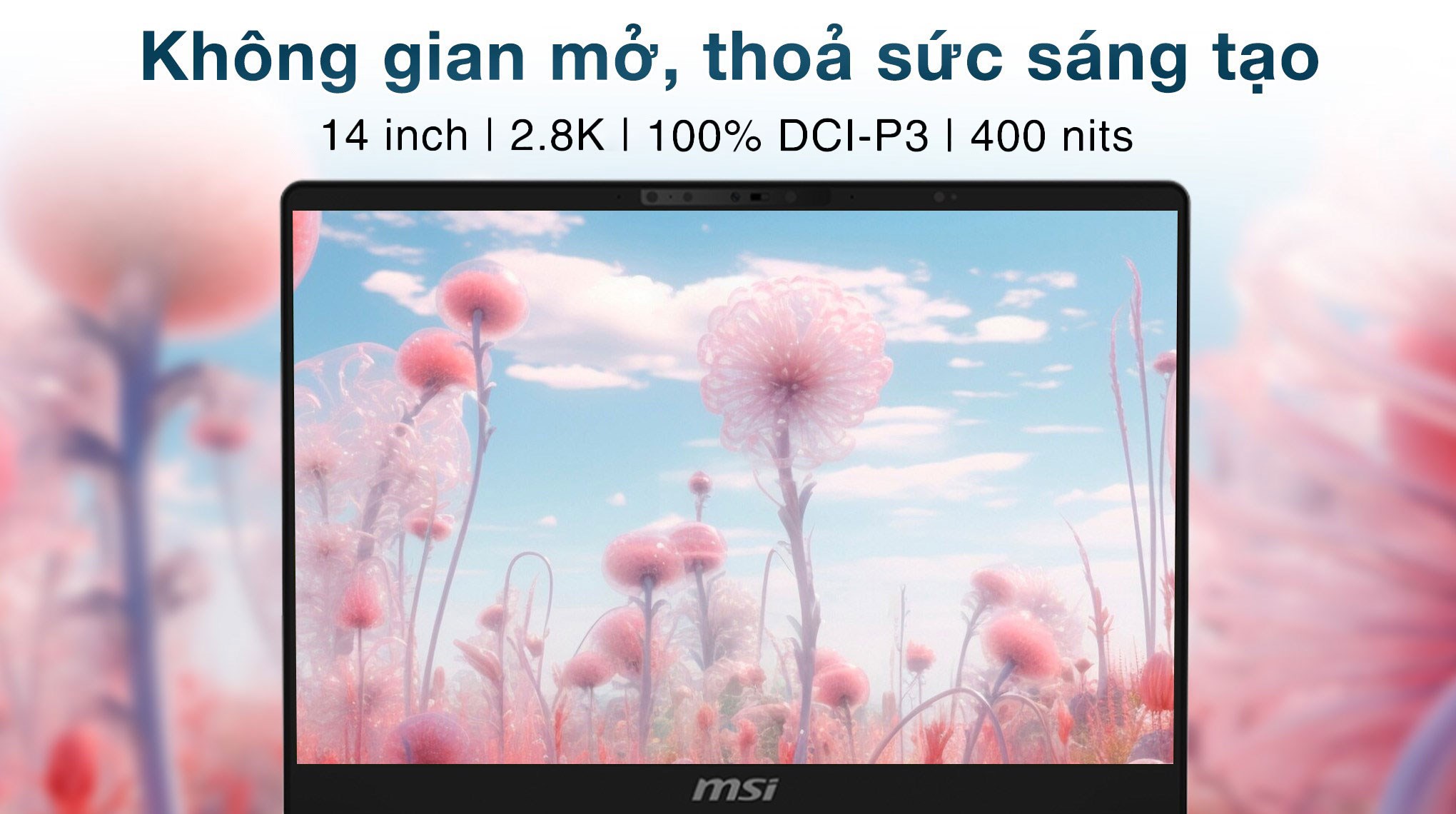 Laptop MSI Prestige 14 AI Studio C1VEG - 056VN (Ultra 7 155H, 32GB, 1TB, RTX 4050 6GB, 2.8K, Win11)