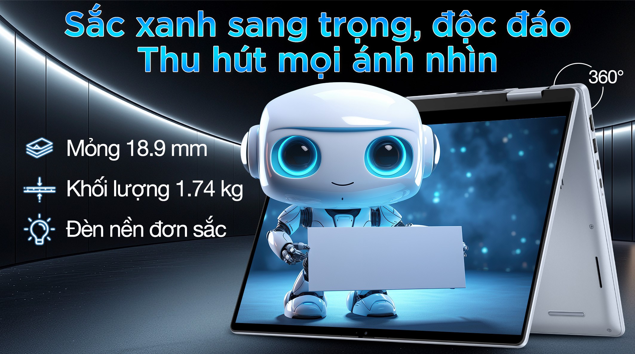 Laptop Dell Inspiron 7440 Core 5 120U (N4I5006W1) - Thiết kế