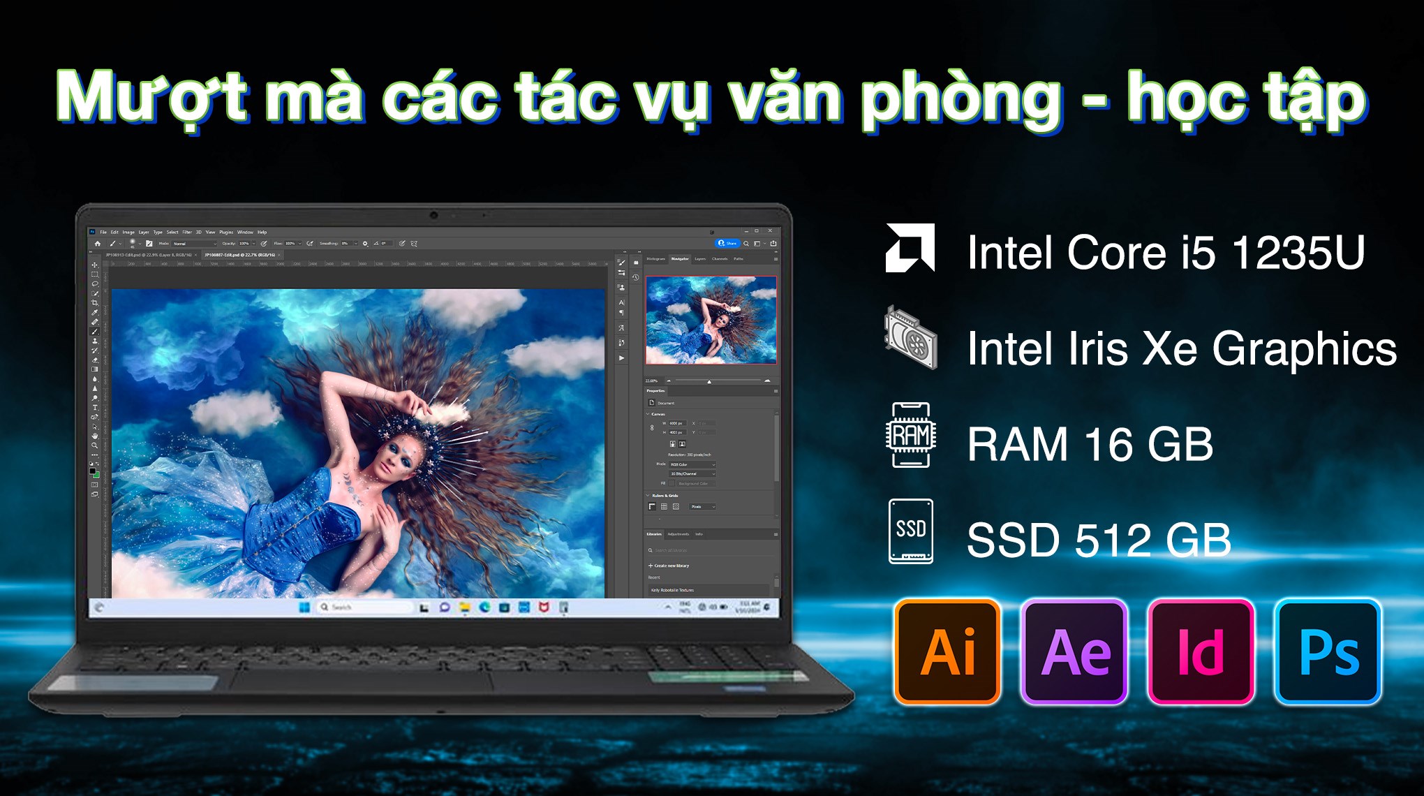 Dell Inspiron 15 3520 i5 1235U (N3520-i5U165W11BLU-FP) - Cấu hình
