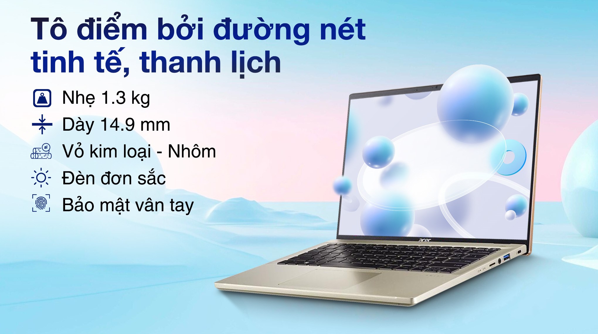 Laptop Acer Swift Go SFG14 71 513F i5 13500H/16GB/512GB/OfficeHS/Win11 (NX.KPZSV.003)