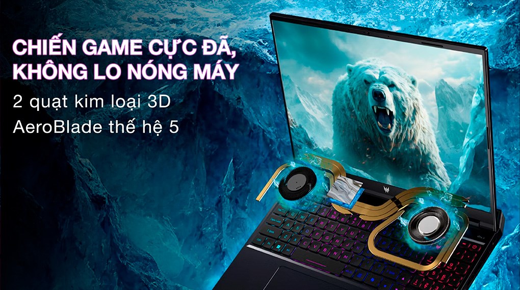 Laptop Acer Gaming Predator Helios Neo PHN16 71 53M7 - NH.QLUSV.005 (i5 13500HX, 16GB, 512GB, RTX 4060 8GB, WUXGA 165Hz, Win11)