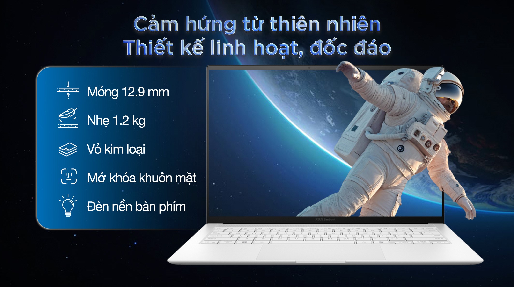 Laptop Asus Zenbook S 14 UX5406SA - PV140WS (Ultra 7 258V, 32GB, 1TB, 2.8K OLED 120Hz, OfficeHS, Win11)