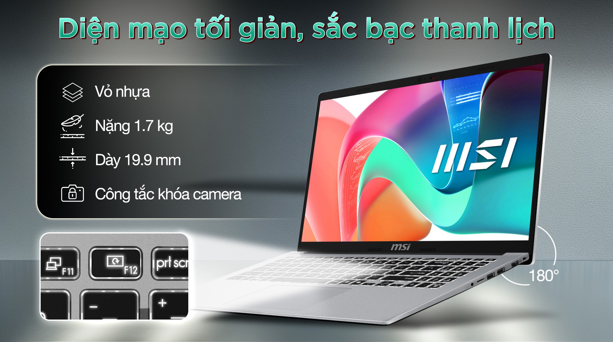 Laptop MSI Modern 15 F13MG - 082VN (i5 1335U, 16GB, 512GB, Full HD, Win11)