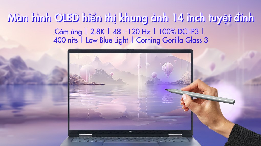 Laptop HP Envy x360 14 fc0162TU - AY8X1PA (Ultra 5 125U, 16GB, 512GB, 2.8K OLED, Cảm ứng, OfficeHS, Win11)