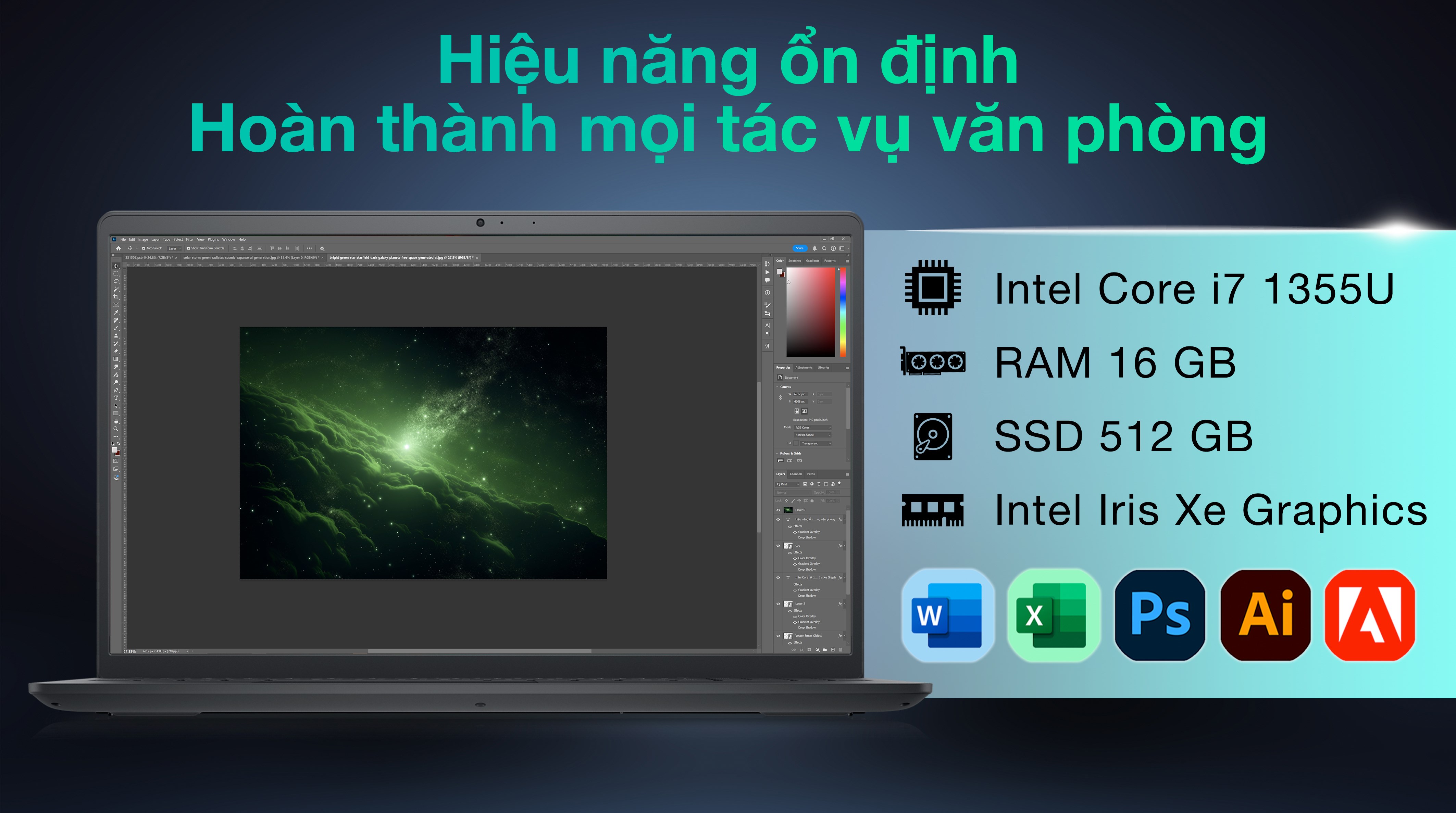 Laptop Dell Inspiron 15 3530 i7 1355U/16GB/512GB/120Hz/OfficeHS/Win11 (N5I7240W1) - 3