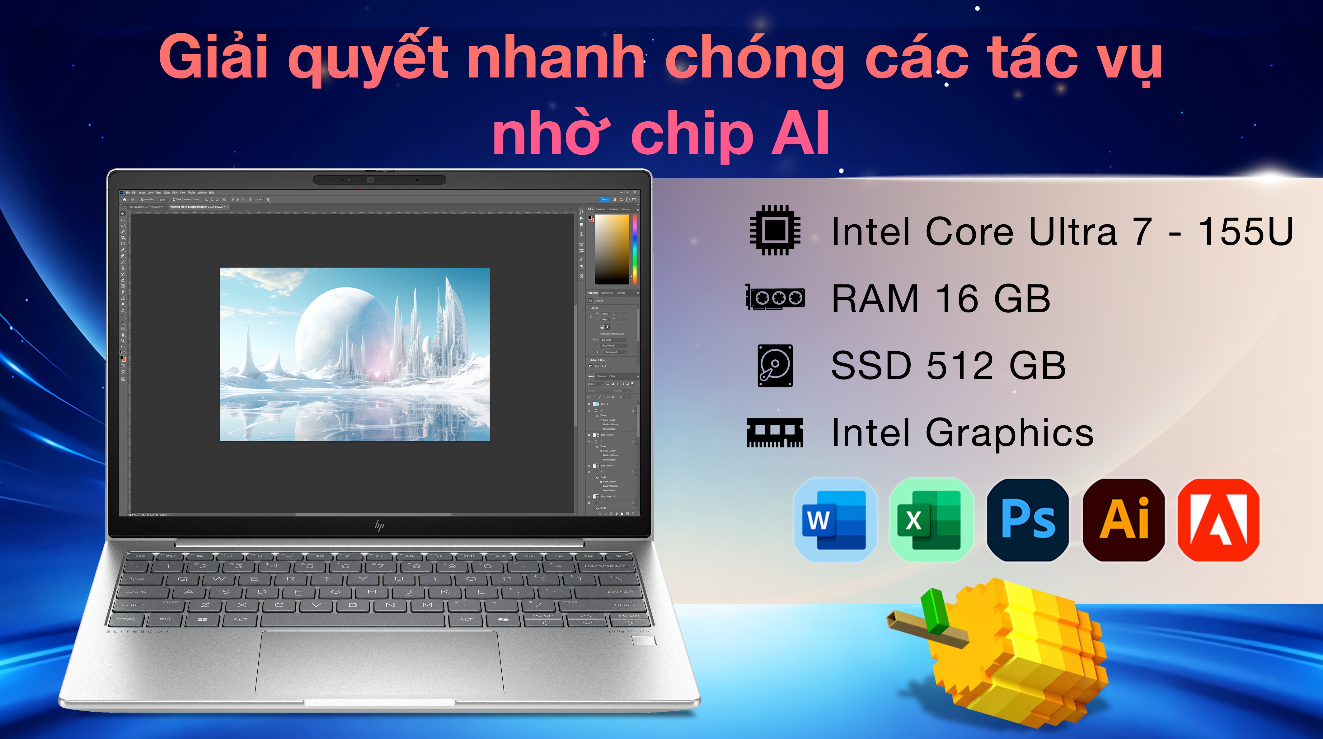 Laptop HP Elitebook 630 G11 Ultra 7 155U/16GB/512GB/Win11 (A7LC5PT)