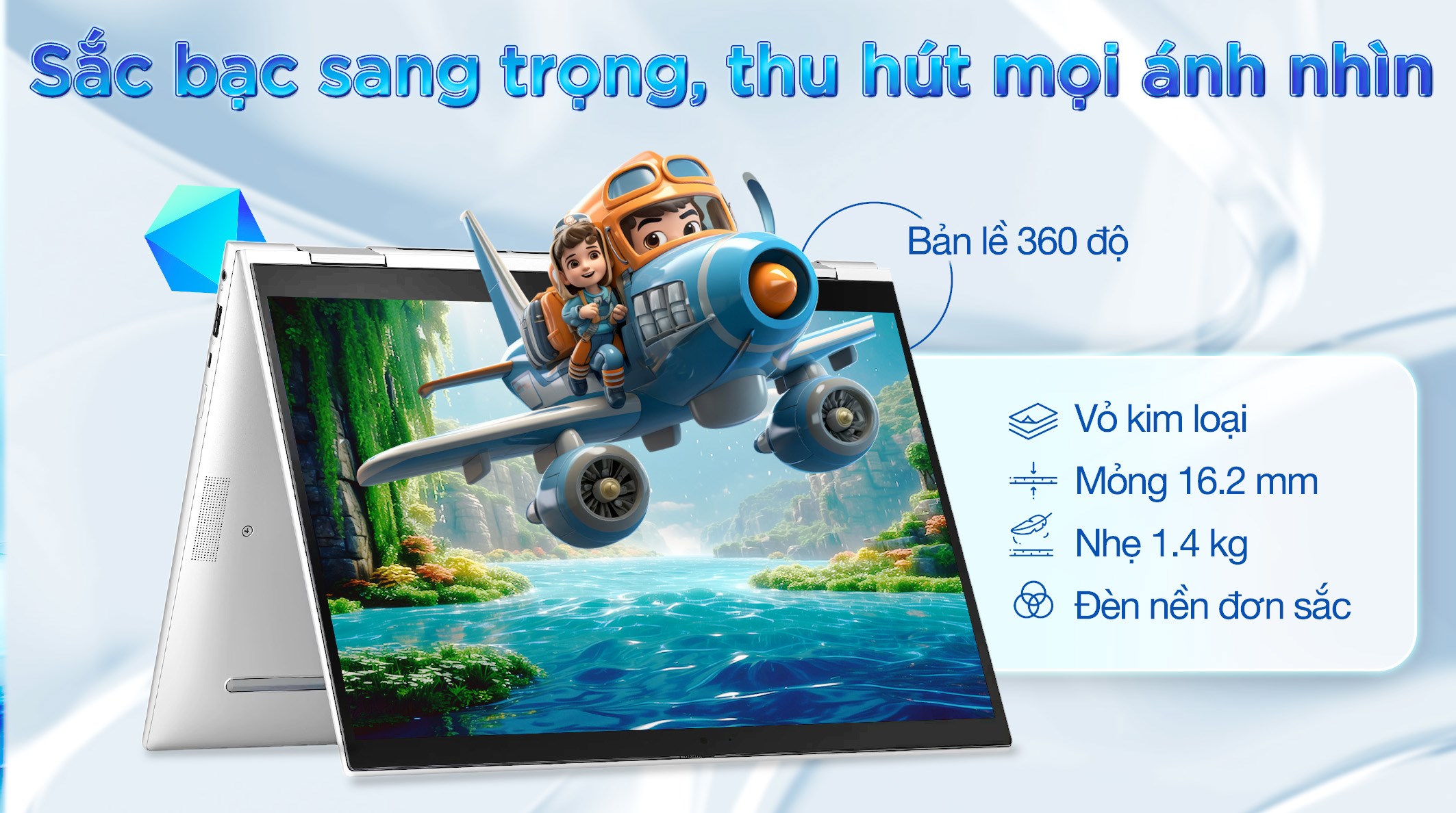 Laptop HP Elitebook X360 830 G11 - A7RB9PT (Ultra 5 135U, 16GB, 512GB, WUXGA, Cảm ứng, Win11 Pro)