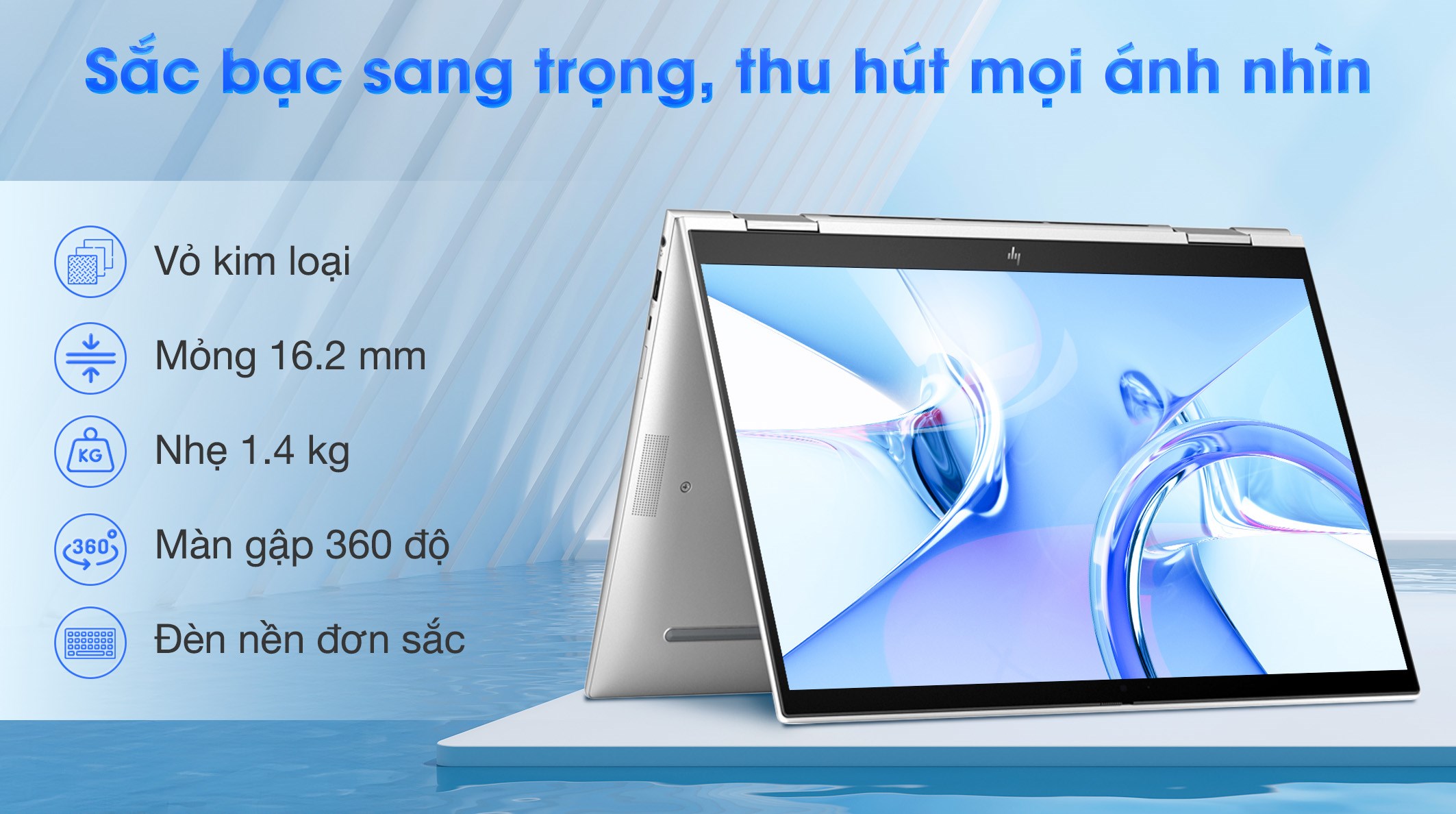 Laptop HP Elitebook X360 830 G11 - A7RC0PT (Ultra 7 165U, 16GB, 512GB, WUXGA, Cảm ứng, Win11 Pro)