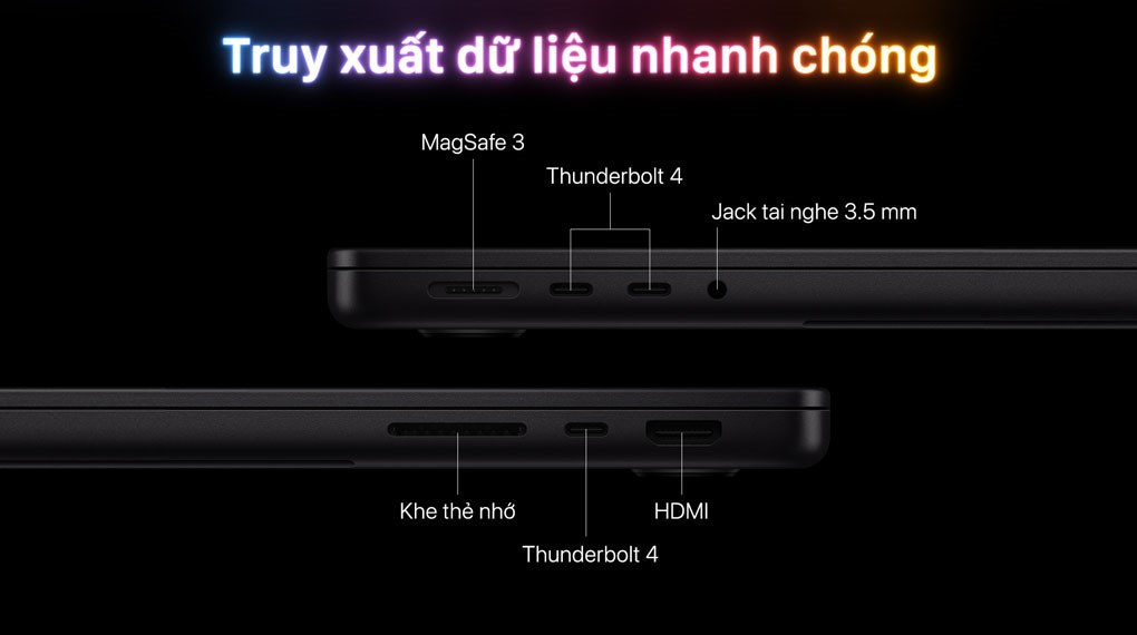 Macbook Pro 14 inch M4 16GB/512GB - Cổng kết nối