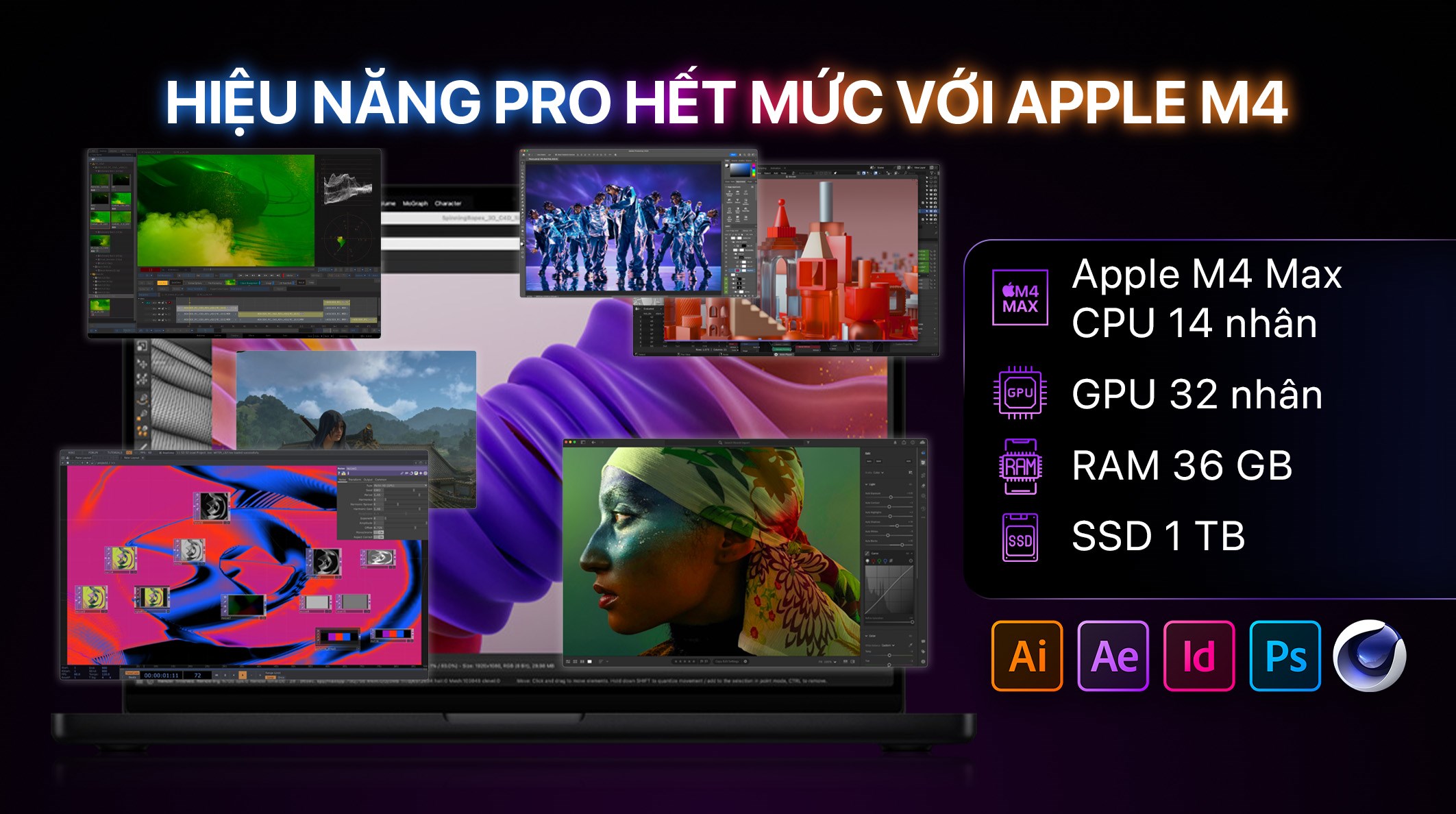 Laptop MacBook Pro 14 inch M4 Max 36GB/1TB