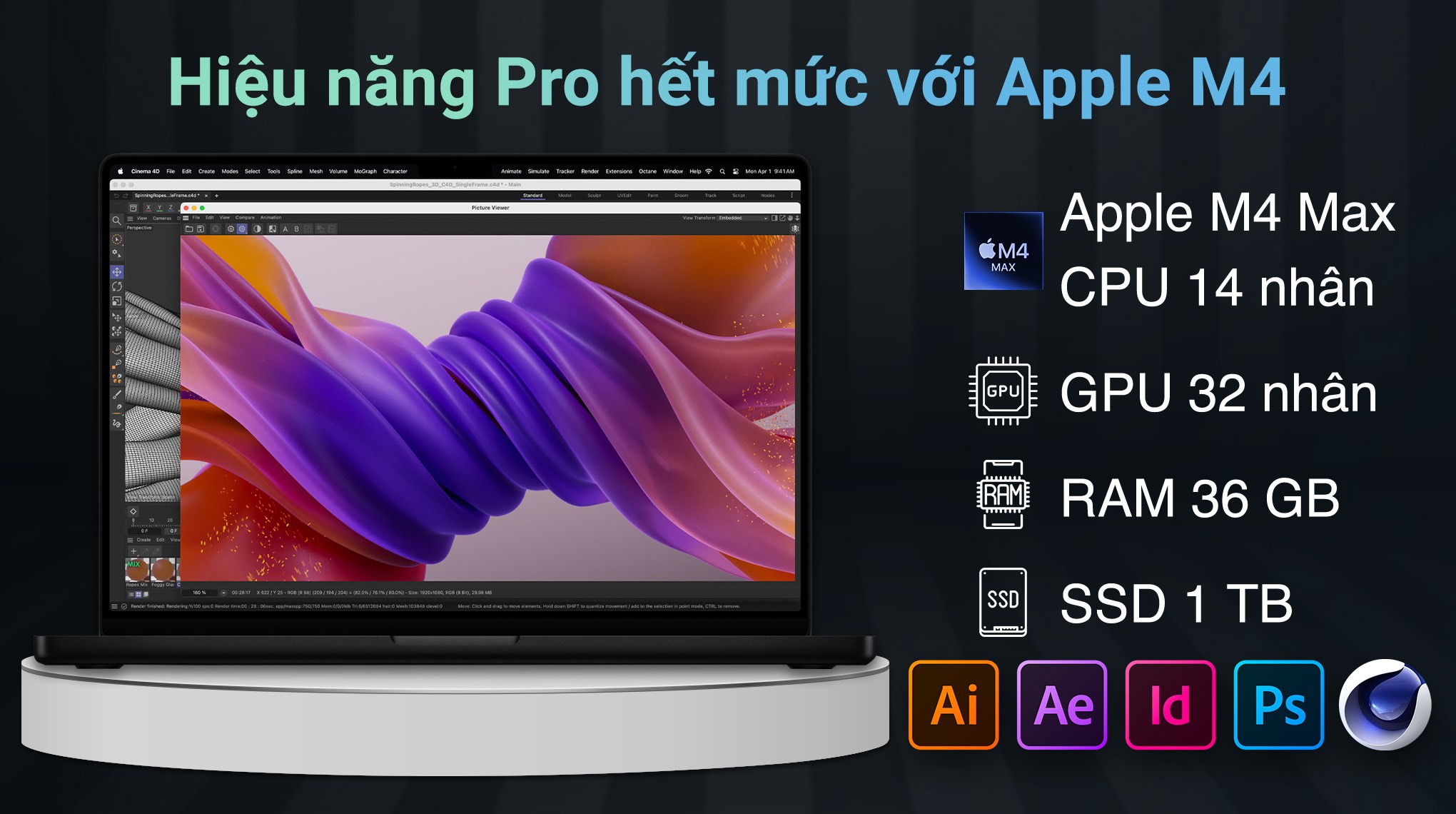 Laptop MacBook Pro 16 inch M4 Max 36GB/1TB