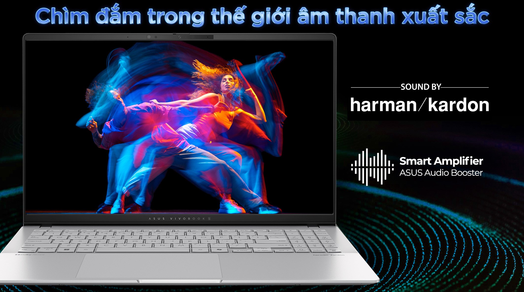 Laptop Asus Vivobook S 15 S5507QA - MA090WS (X1E 78 100, 32GB, 1TB, 2.8K 120Hz, OfficeHS, Win11)