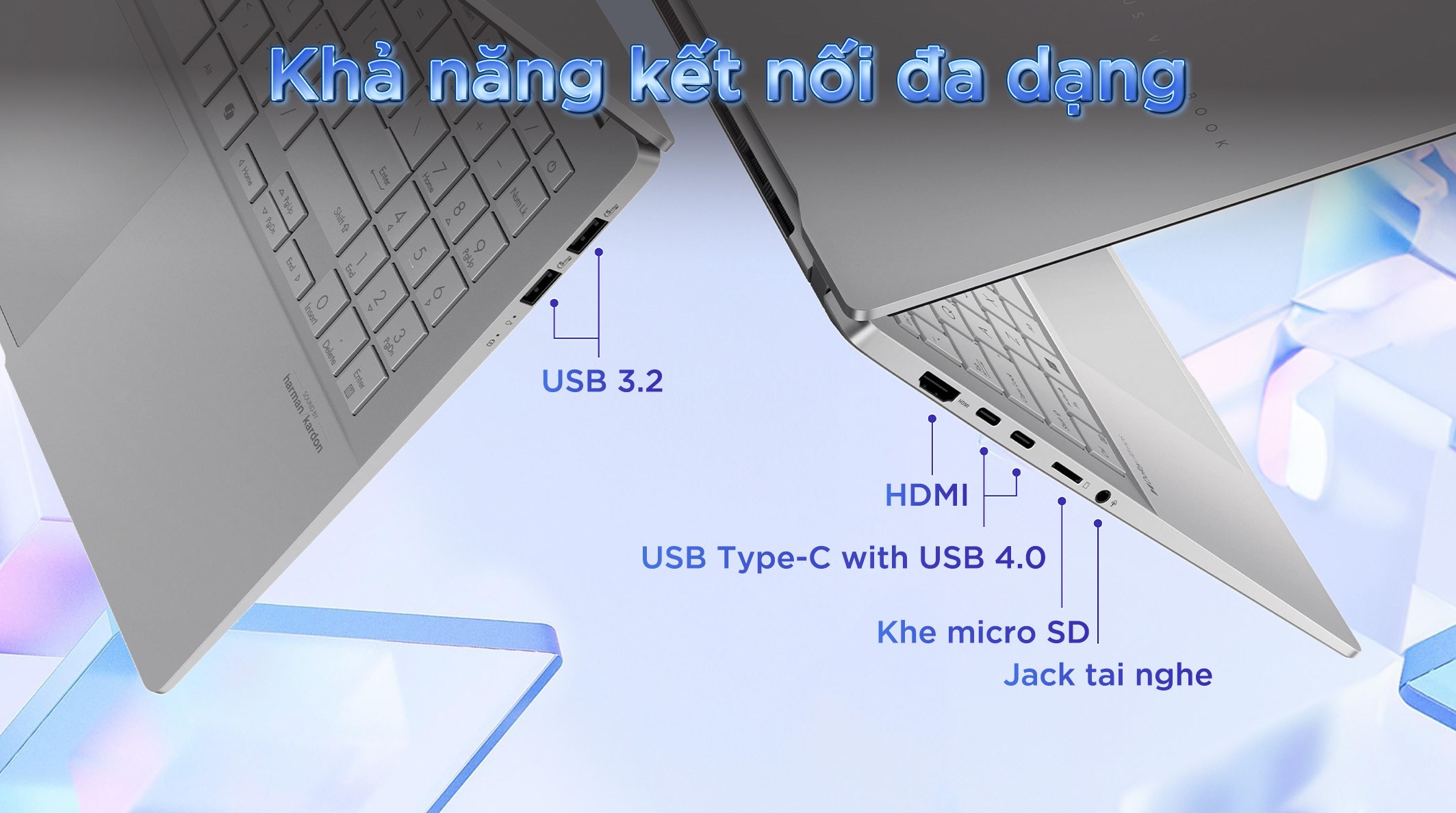 Laptop Asus Vivobook S 15 S5507QA - MA090WS (X1E 78 100, 32GB, 1TB, 2.8K 120Hz, OfficeHS, Win11)