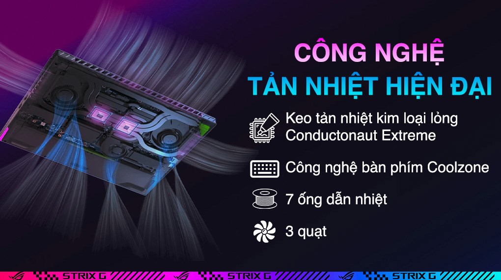 Laptop Asus Gaming ROG Strix G16 G614JV - N4156W (i7 13650HX, 16GB, 512GB, RTX 4060 8GB, WQXGA 240Hz, Win11)