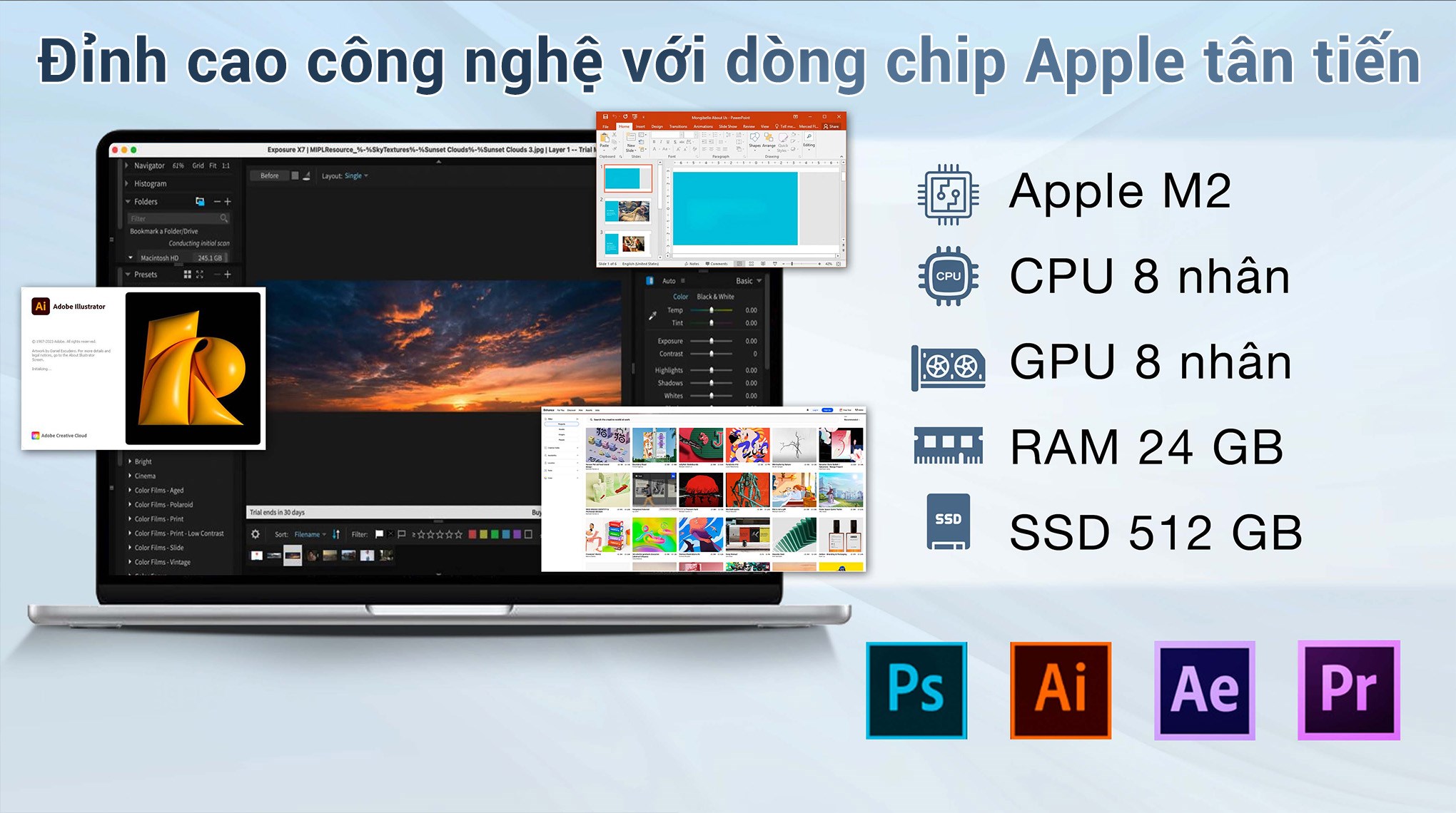 Laptop MacBook Air 13 inch M2 24GB/512GB