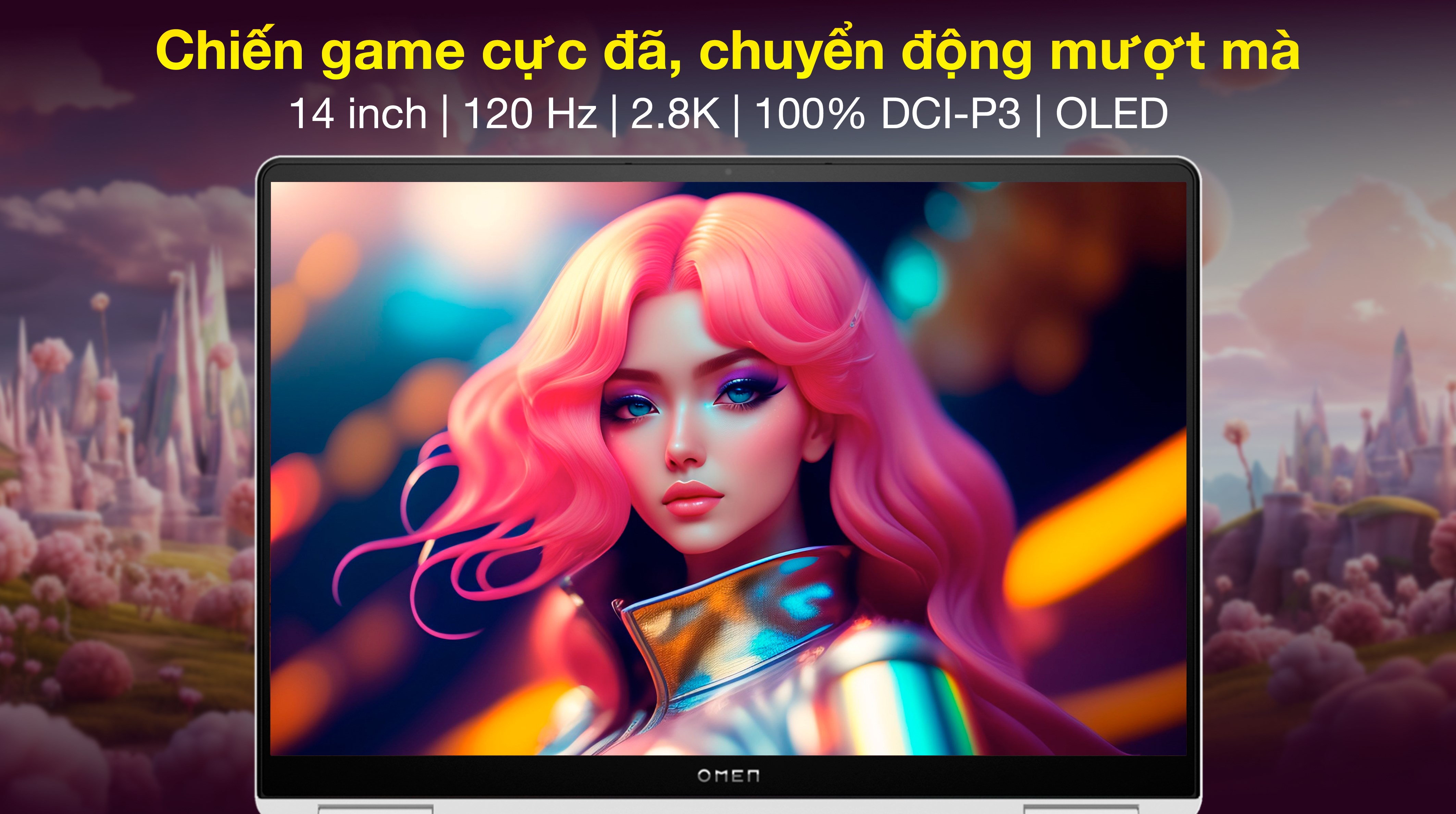 HP OMEN Transcend 14 fb0135TX Ultra 7 155H (AY8V1PA) - Màn hình