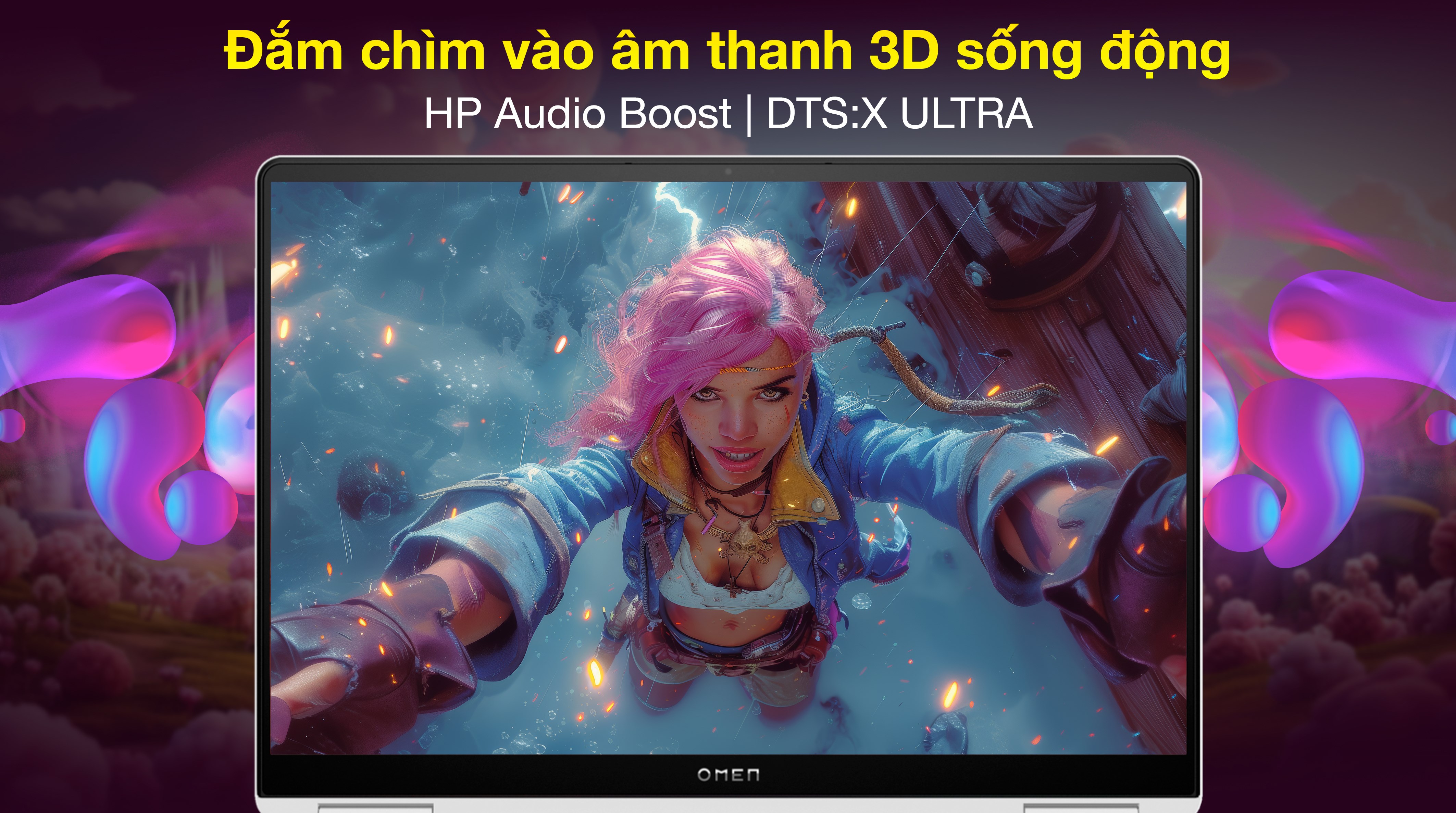 HP OMEN Transcend 14 fb0135TX Ultra 7 155H (AY8V1PA) - Âm thanh