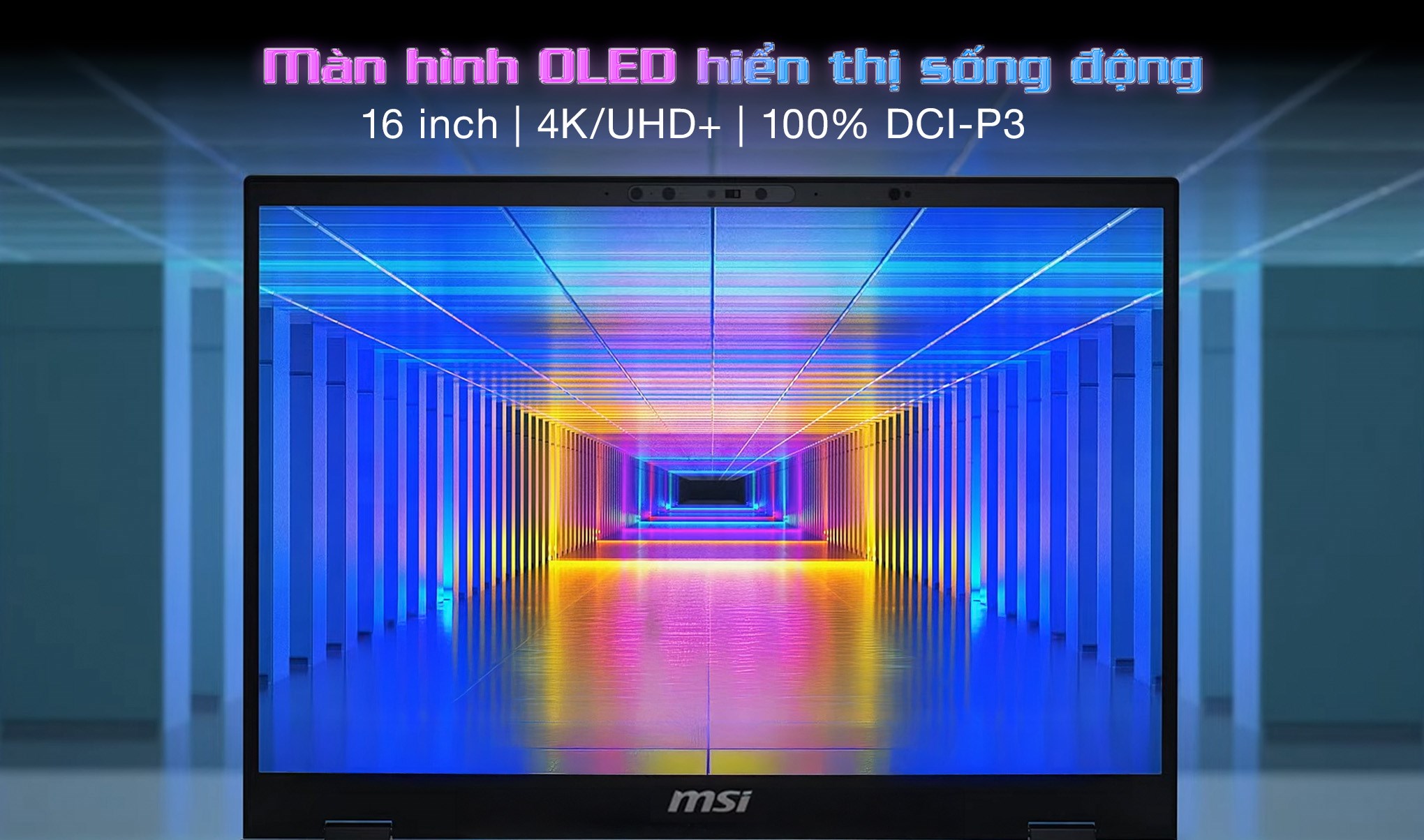 Laptop MSI Prestige 16 AI+ B2VMG - 016VN (Ultra 9 288V, 32GB, 1TB, 4K/UHD+ OLED, Win11)