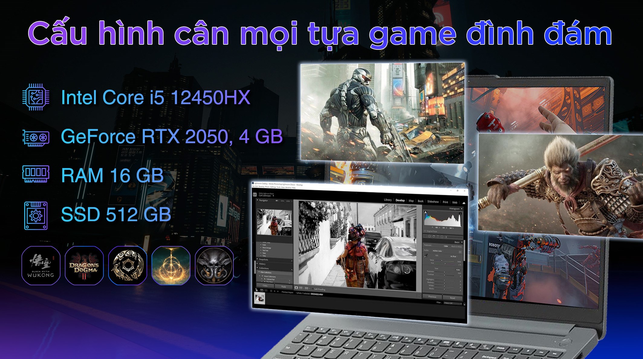 Lenovo Gaming LOQ Essential 15IAX9E i5 12450HX (83LK000BVN) - Hiệu năng