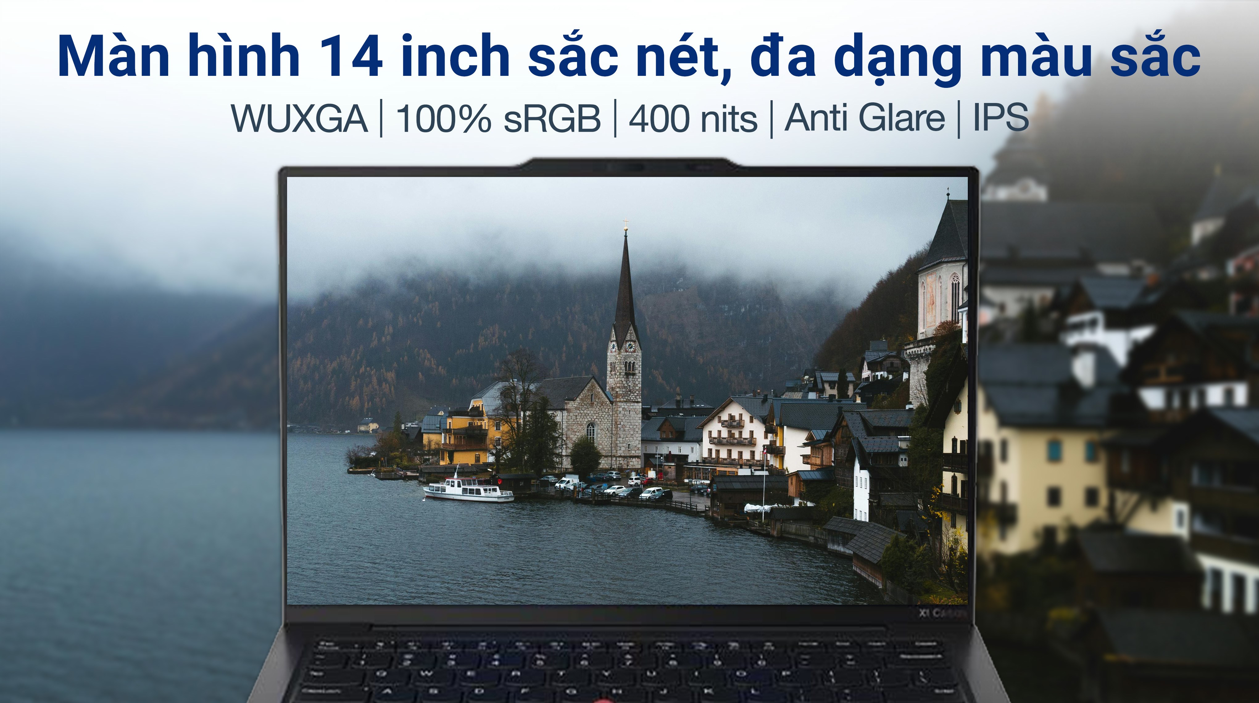 Laptop Lenovo ThinkPad X1 Carbon - 21KC008NVN (Ultra 7 155H, 32GB, 1TB, WUXGA, Win11 Pro)