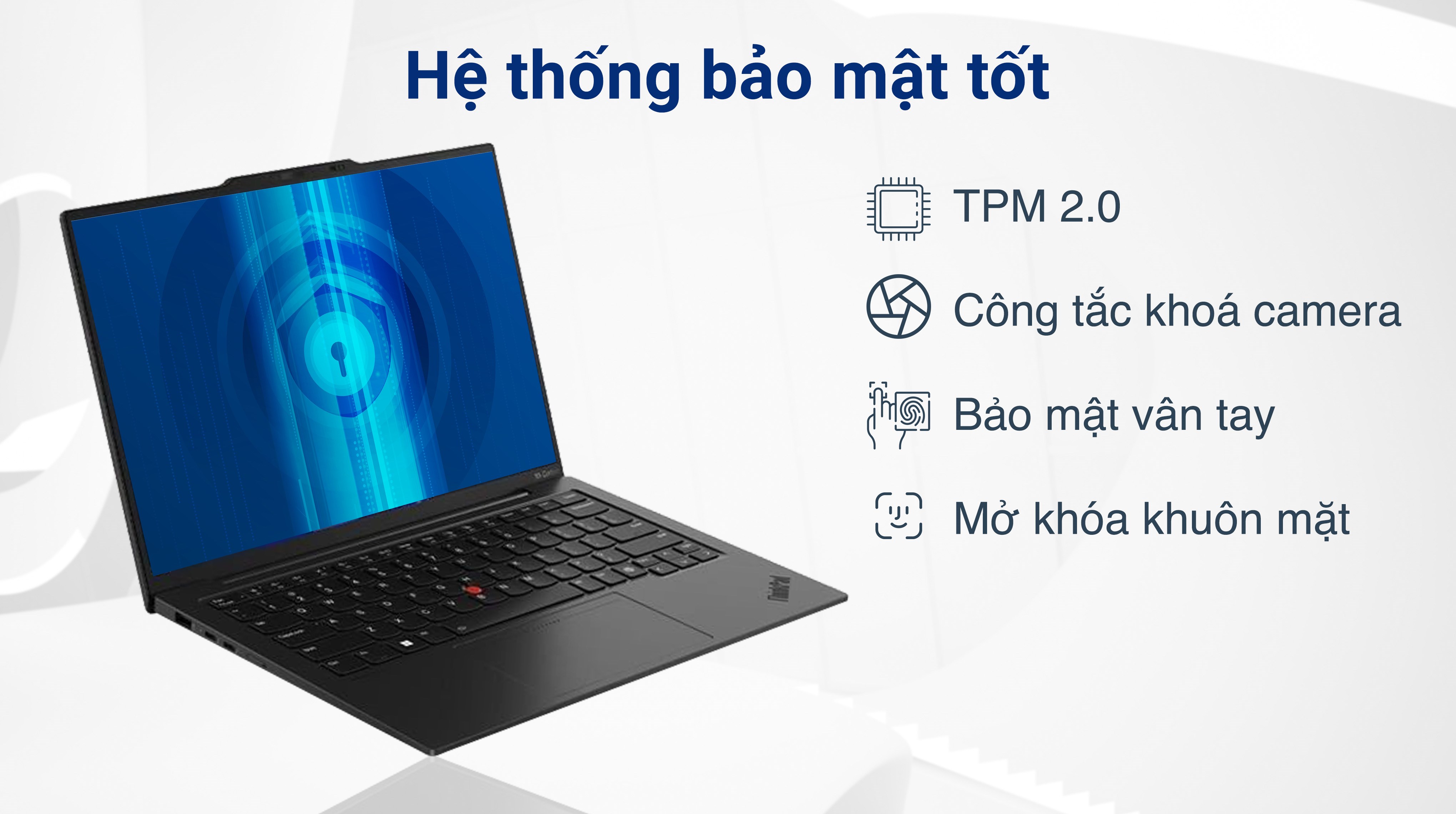 Laptop Lenovo ThinkPad X1 Carbon - 21KC008NVN (Ultra 7 155H, 32GB, 1TB, WUXGA, Win11 Pro)
